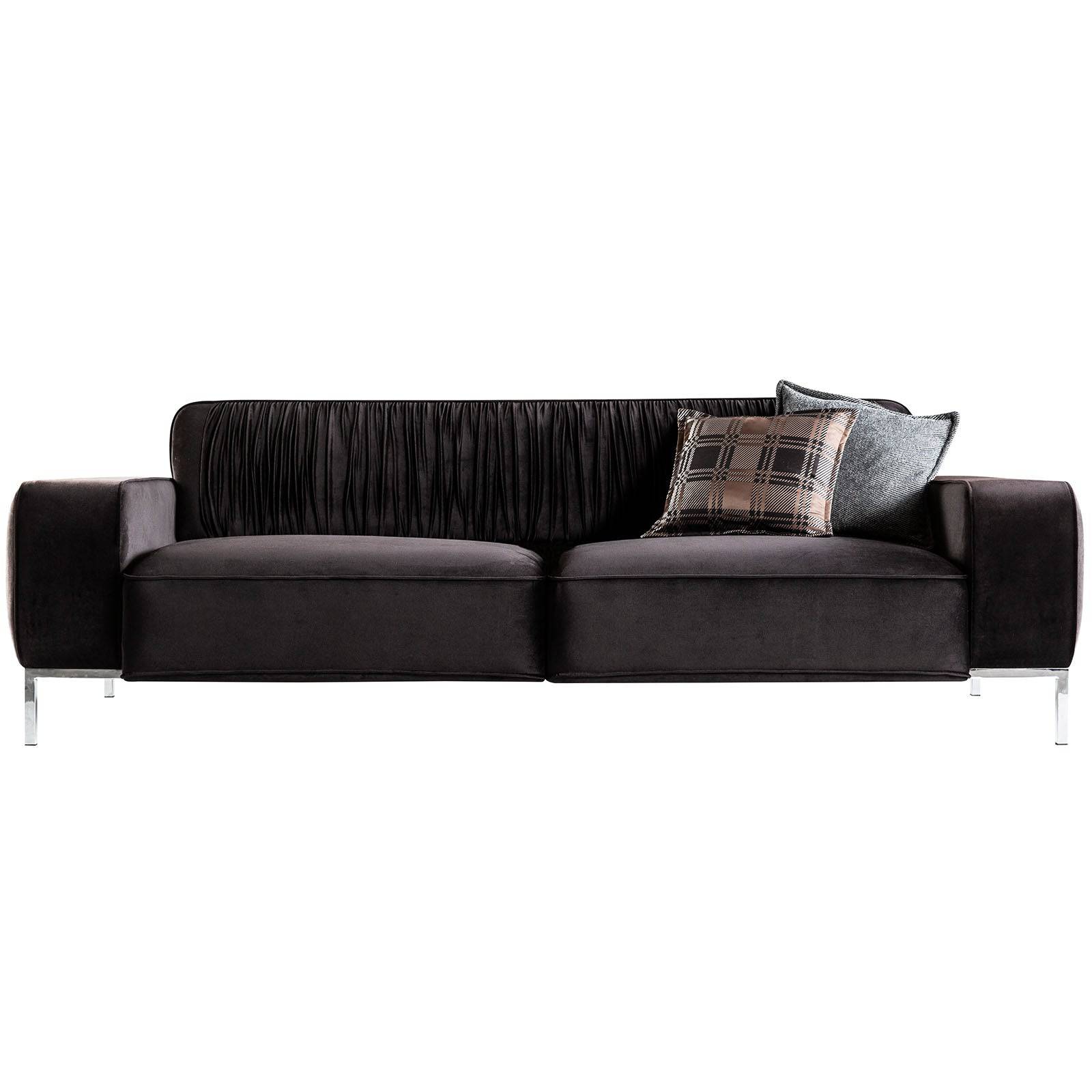 Beretta Black Sofa Black001 -  Sofas - ebarza Furniture UAE | Shop Modern Furniture in Abu Dhabi & Dubai - مفروشات ايبازرا في الامارات | تسوق اثاث عصري وديكورات مميزة في دبي وابوظبي