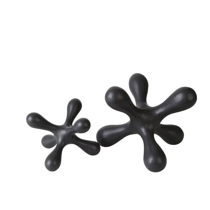 Black Hexagonal Ceramic Decoration -B G  Fa-D2020B -  Home Decor Figurines | زخرفة سيراميك سداسية سوداء - ebarza Furniture UAE | Shop Modern Furniture in Abu Dhabi & Dubai - مفروشات ايبازرا في الامارات | تسوق اثاث عصري وديكورات مميزة في دبي وابوظبي