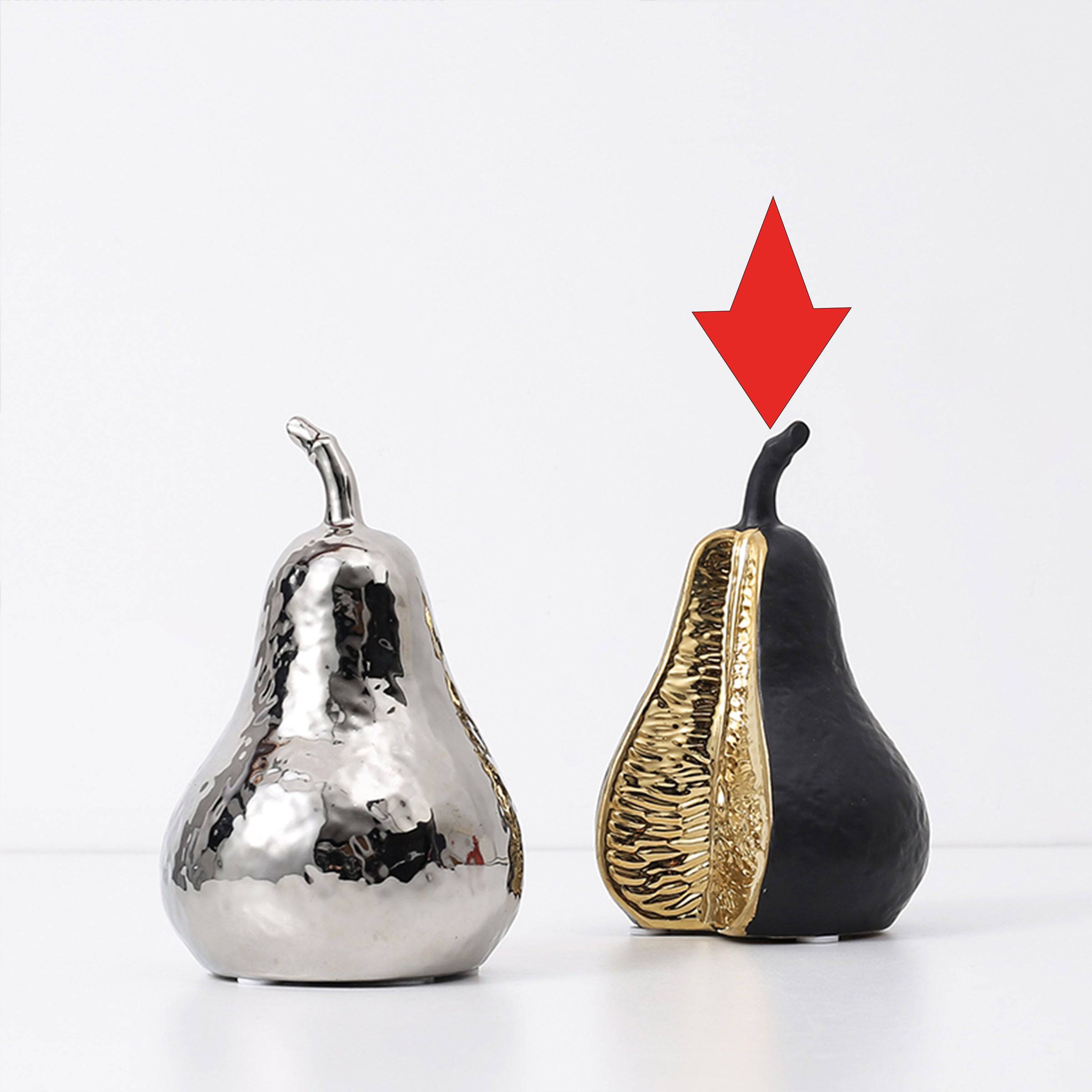 Black Pear Ornament -B Fa-D21088B -  Home Decor Figurines | ديكور الكمثرى باللون الاسود - ebarza Furniture UAE | Shop Modern Furniture in Abu Dhabi & Dubai - مفروشات ايبازرا في الامارات | تسوق اثاث عصري وديكورات مميزة في دبي وابوظبي