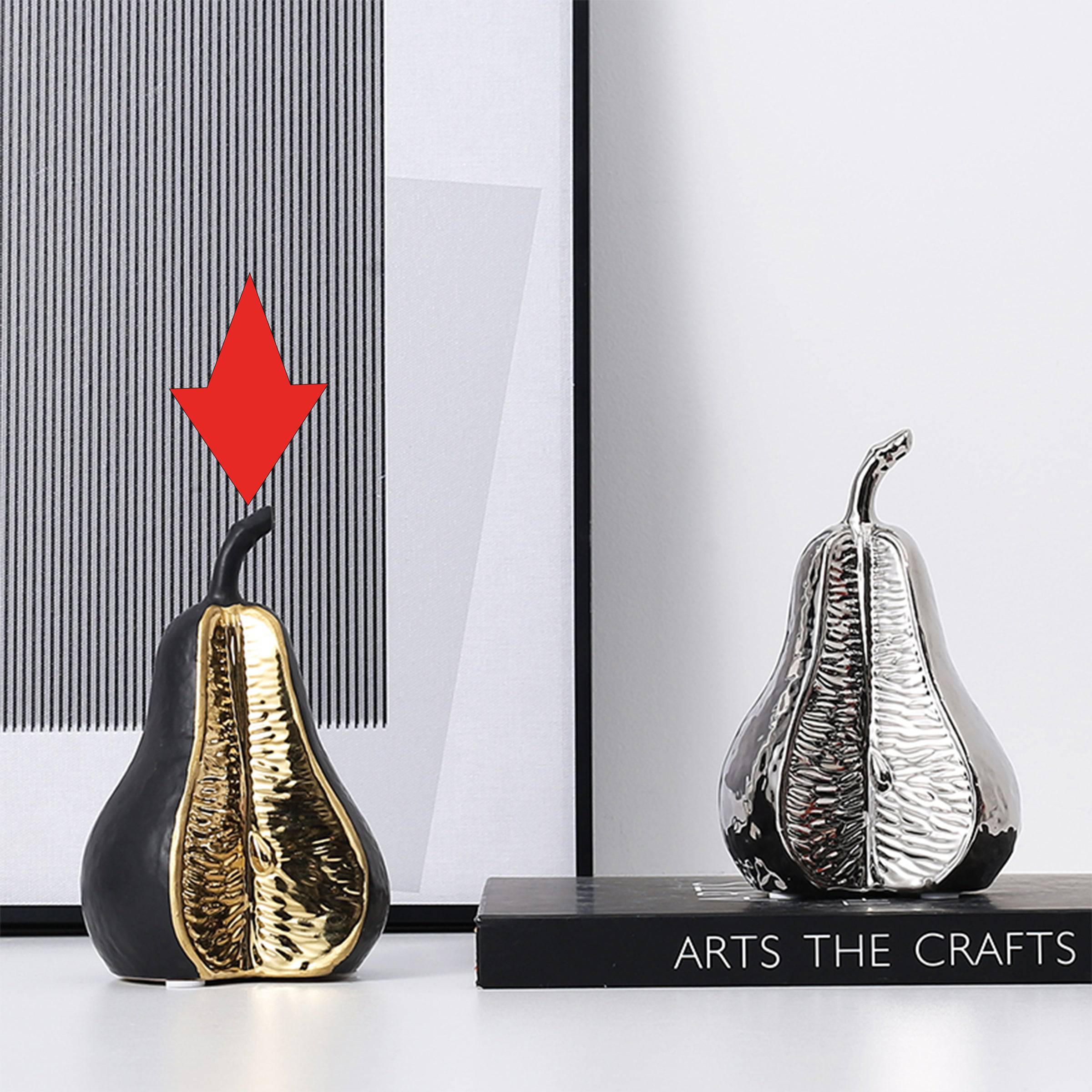 Black Pear Ornament -B Fa-D21088B -  Home Decor Figurines | ديكور الكمثرى باللون الاسود - ebarza Furniture UAE | Shop Modern Furniture in Abu Dhabi & Dubai - مفروشات ايبازرا في الامارات | تسوق اثاث عصري وديكورات مميزة في دبي وابوظبي