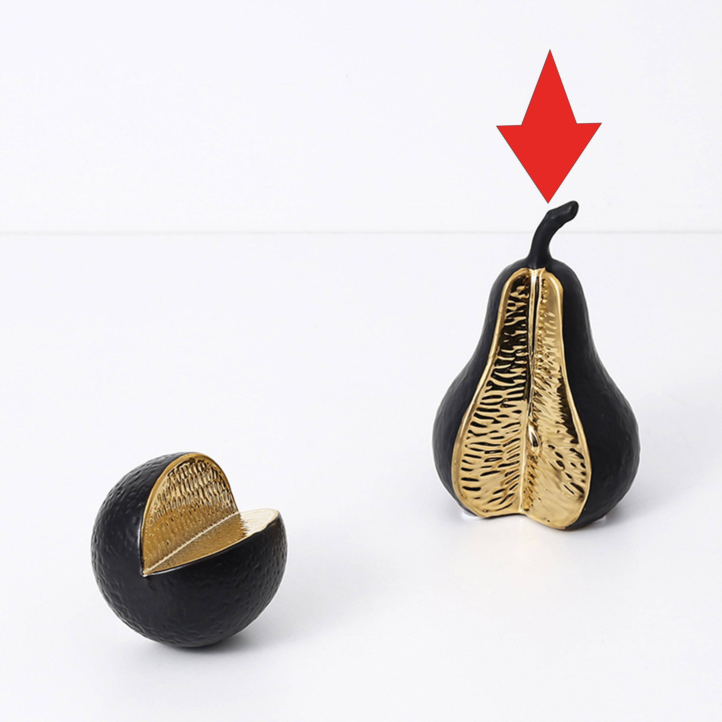 Black Pear Ornament -B Fa-D21088B -  Home Decor Figurines | ديكور الكمثرى باللون الاسود - ebarza Furniture UAE | Shop Modern Furniture in Abu Dhabi & Dubai - مفروشات ايبازرا في الامارات | تسوق اثاث عصري وديكورات مميزة في دبي وابوظبي