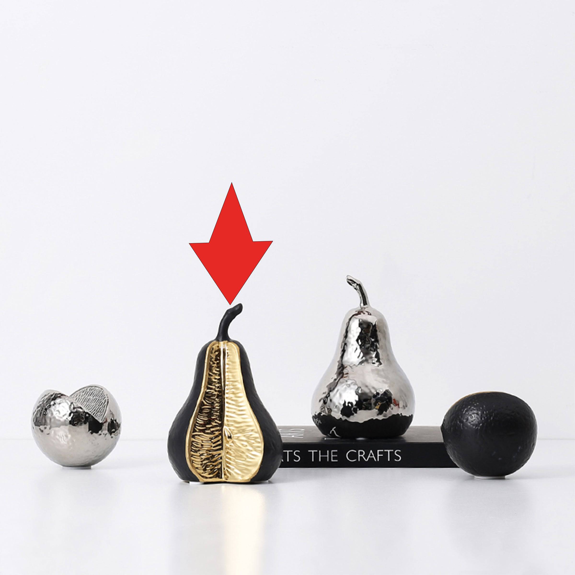 Black Pear Ornament -B Fa-D21088B -  Home Decor Figurines | ديكور الكمثرى باللون الاسود - ebarza Furniture UAE | Shop Modern Furniture in Abu Dhabi & Dubai - مفروشات ايبازرا في الامارات | تسوق اثاث عصري وديكورات مميزة في دبي وابوظبي