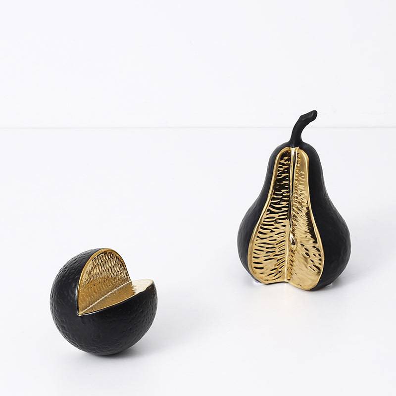 Black Pear Ornament -B Fa-D21088B -  Home Decor Figurines | ديكور الكمثرى باللون الاسود - ebarza Furniture UAE | Shop Modern Furniture in Abu Dhabi & Dubai - مفروشات ايبازرا في الامارات | تسوق اثاث عصري وديكورات مميزة في دبي وابوظبي