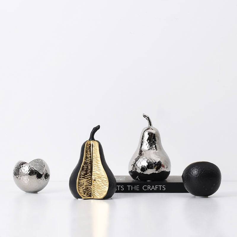 Black Pear Ornament -B Fa-D21088B -  Home Decor Figurines | ديكور الكمثرى باللون الاسود - ebarza Furniture UAE | Shop Modern Furniture in Abu Dhabi & Dubai - مفروشات ايبازرا في الامارات | تسوق اثاث عصري وديكورات مميزة في دبي وابوظبي