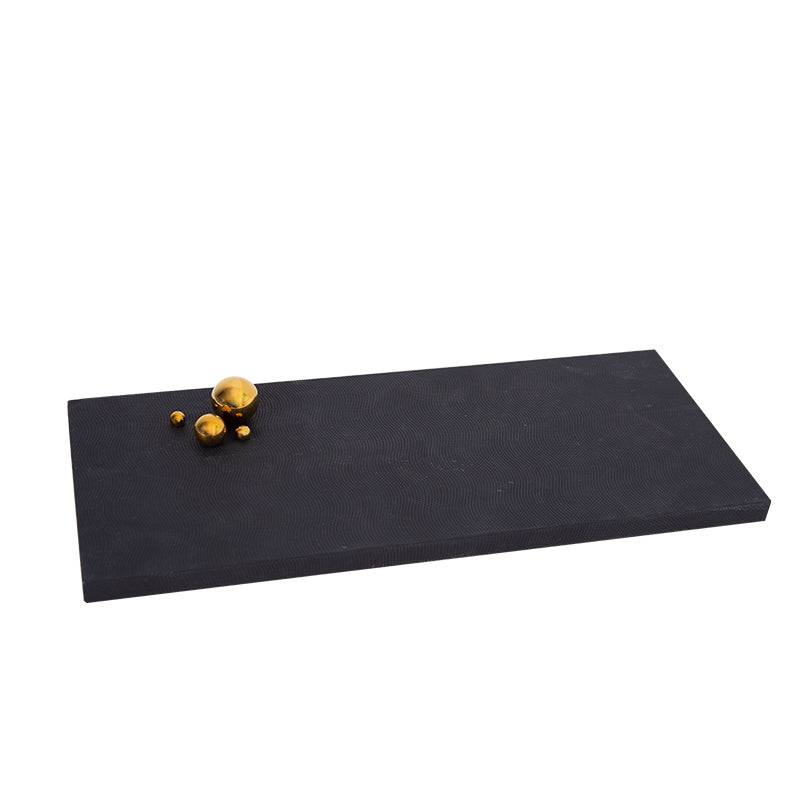 Black Rectangle & Metal Ball Tray FB-PG2008A -  Trays - ebarza Furniture UAE | Shop Modern Furniture in Abu Dhabi & Dubai - مفروشات ايبازرا في الامارات | تسوق اثاث عصري وديكورات مميزة في دبي وابوظبي