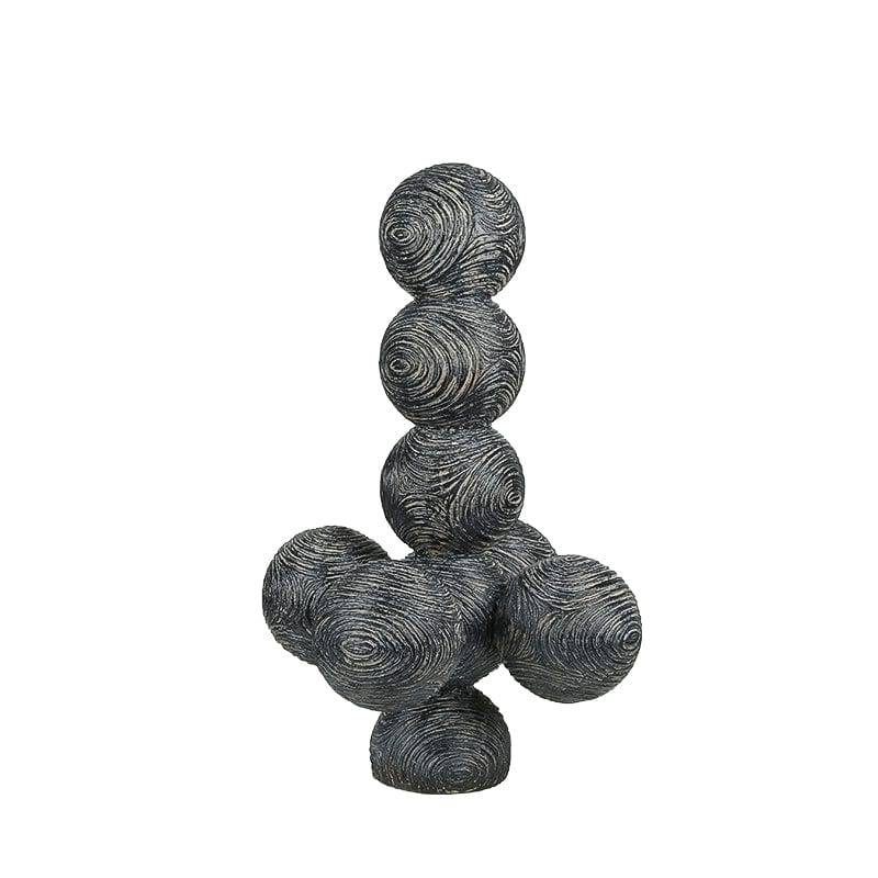 Black Resin Abstract Sculpture Fc-Sz2188A -  Home Decor Figurines | النحت التجريدي الراتنج الأسود - ebarza Furniture UAE | Shop Modern Furniture in Abu Dhabi & Dubai - مفروشات ايبازرا في الامارات | تسوق اثاث عصري وديكورات مميزة في دبي وابوظبي