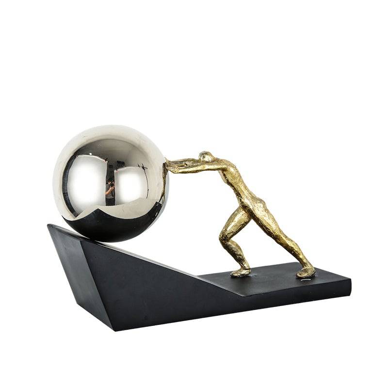 Black Resin & Metal Figurative Sculpture Fc-Sz2120B -  Home Decor Figurines | الراتينج الأسود والنحت التصويري المعدني - ebarza Furniture UAE | Shop Modern Furniture in Abu Dhabi & Dubai - مفروشات ايبازرا في الامارات | تسوق اثاث عصري وديكورات مميزة في دبي وابوظبي