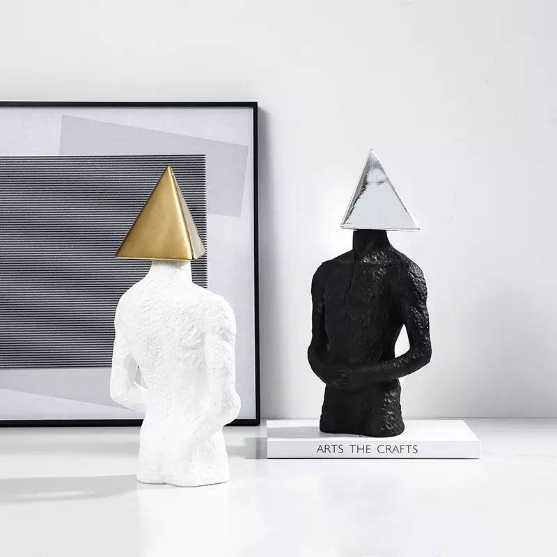 Black & Silver Resin Figurative Sculpture - Cube Fc-Sz2193B -  Home Decor Figurines | نحت تصويري من الراتنج الأسود والفضي - مكعب - ebarza Furniture UAE | Shop Modern Furniture in Abu Dhabi & Dubai - مفروشات ايبازرا في الامارات | تسوق اثاث عصري وديكورات مميزة في دبي وابوظبي