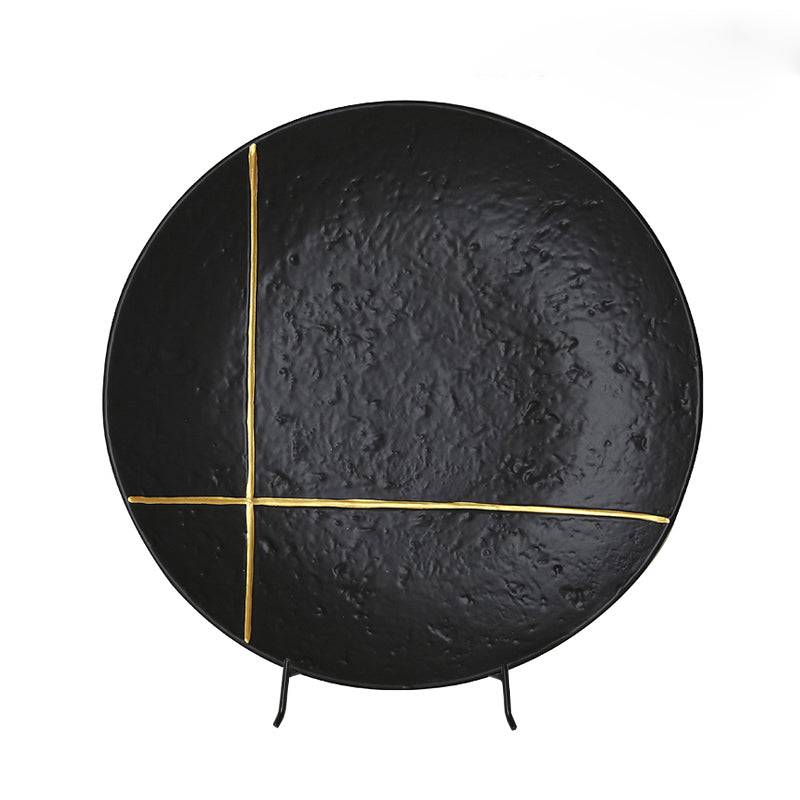 Black Vase With Gold Thread Fa-D1955B -  Vases - ebarza Furniture UAE | Shop Modern Furniture in Abu Dhabi & Dubai - مفروشات ايبازرا في الامارات | تسوق اثاث عصري وديكورات مميزة في دبي وابوظبي