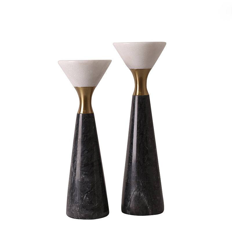 Black & White Candleholder-B Fb-T2009B -  Candle Holders | شمعدان أبيض وأسود - ebarza Furniture UAE | Shop Modern Furniture in Abu Dhabi & Dubai - مفروشات ايبازرا في الامارات | تسوق اثاث عصري وديكورات مميزة في دبي وابوظبي