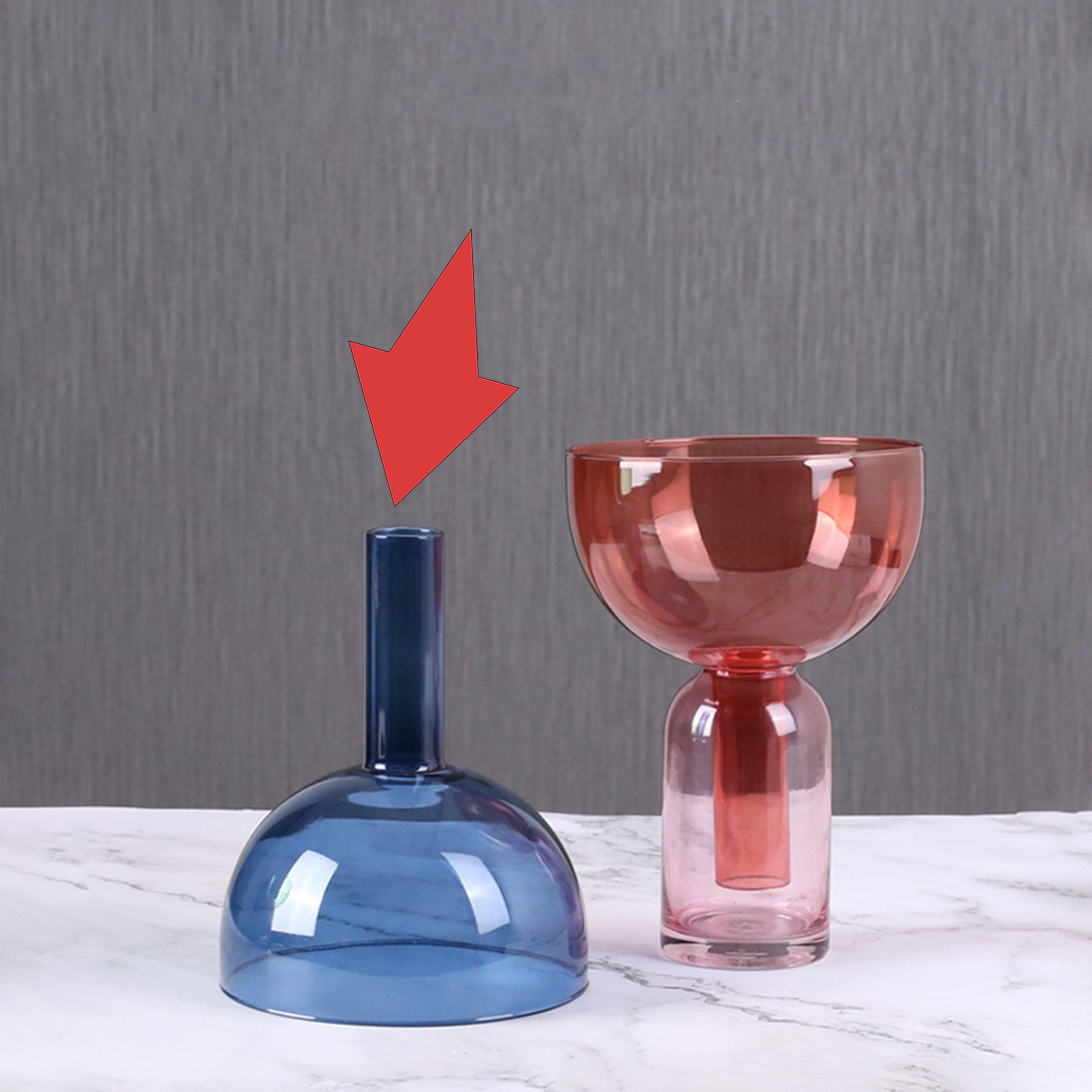 Blue Funnel Vase Fb-Zs2029B -  Vases | إناء القمع الأزرق - ebarza Furniture UAE | Shop Modern Furniture in Abu Dhabi & Dubai - مفروشات ايبازرا في الامارات | تسوق اثاث عصري وديكورات مميزة في دبي وابوظبي