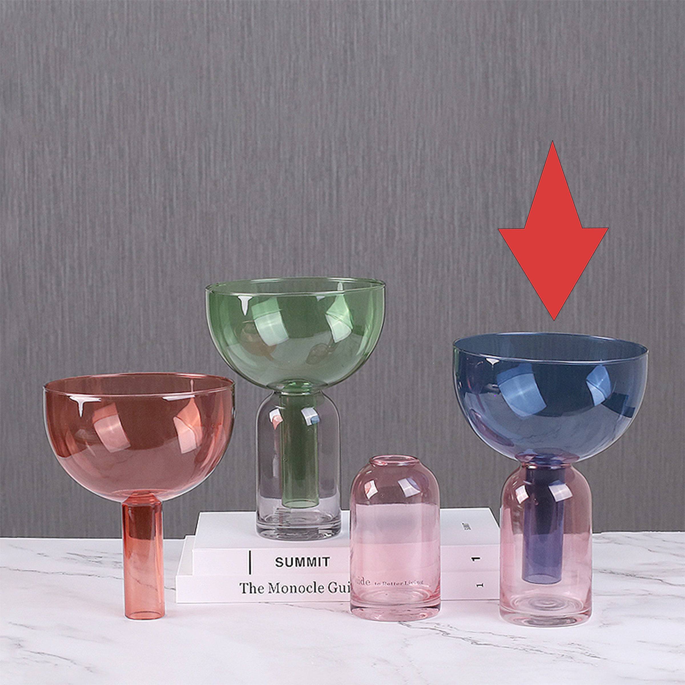 Blue Funnel Vase Fb-Zs2029B -  Vases | إناء القمع الأزرق - ebarza Furniture UAE | Shop Modern Furniture in Abu Dhabi & Dubai - مفروشات ايبازرا في الامارات | تسوق اثاث عصري وديكورات مميزة في دبي وابوظبي