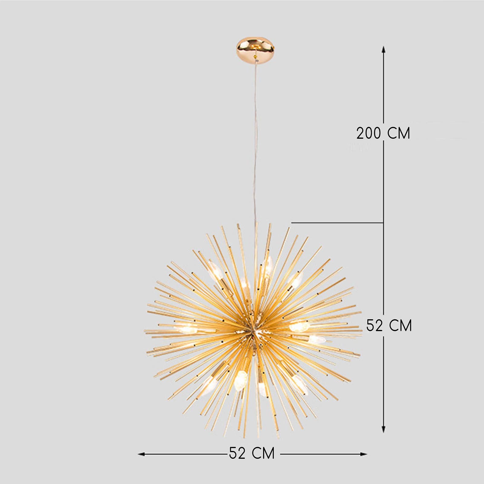 Boden 9 Heads Pendant Lamp Cy-New-024-G -  Pendant Lamps - ebarza Furniture UAE | Shop Modern Furniture in Abu Dhabi & Dubai - مفروشات ايبازرا في الامارات | تسوق اثاث عصري وديكورات مميزة في دبي وابوظبي