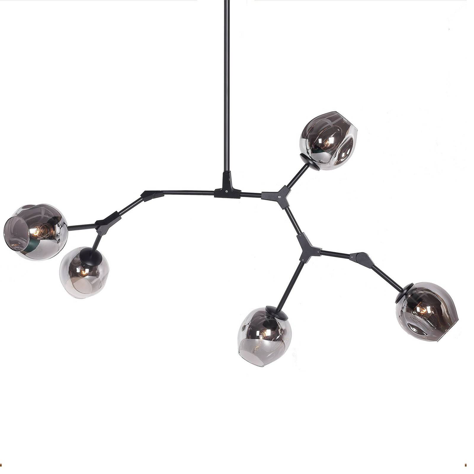 Branch 5 Bubble Chandelier  Cy-Dd-275-5Black -  Pendant Lamps - ebarza Furniture UAE | Shop Modern Furniture in Abu Dhabi & Dubai - مفروشات ايبازرا في الامارات | تسوق اثاث عصري وديكورات مميزة في دبي وابوظبي