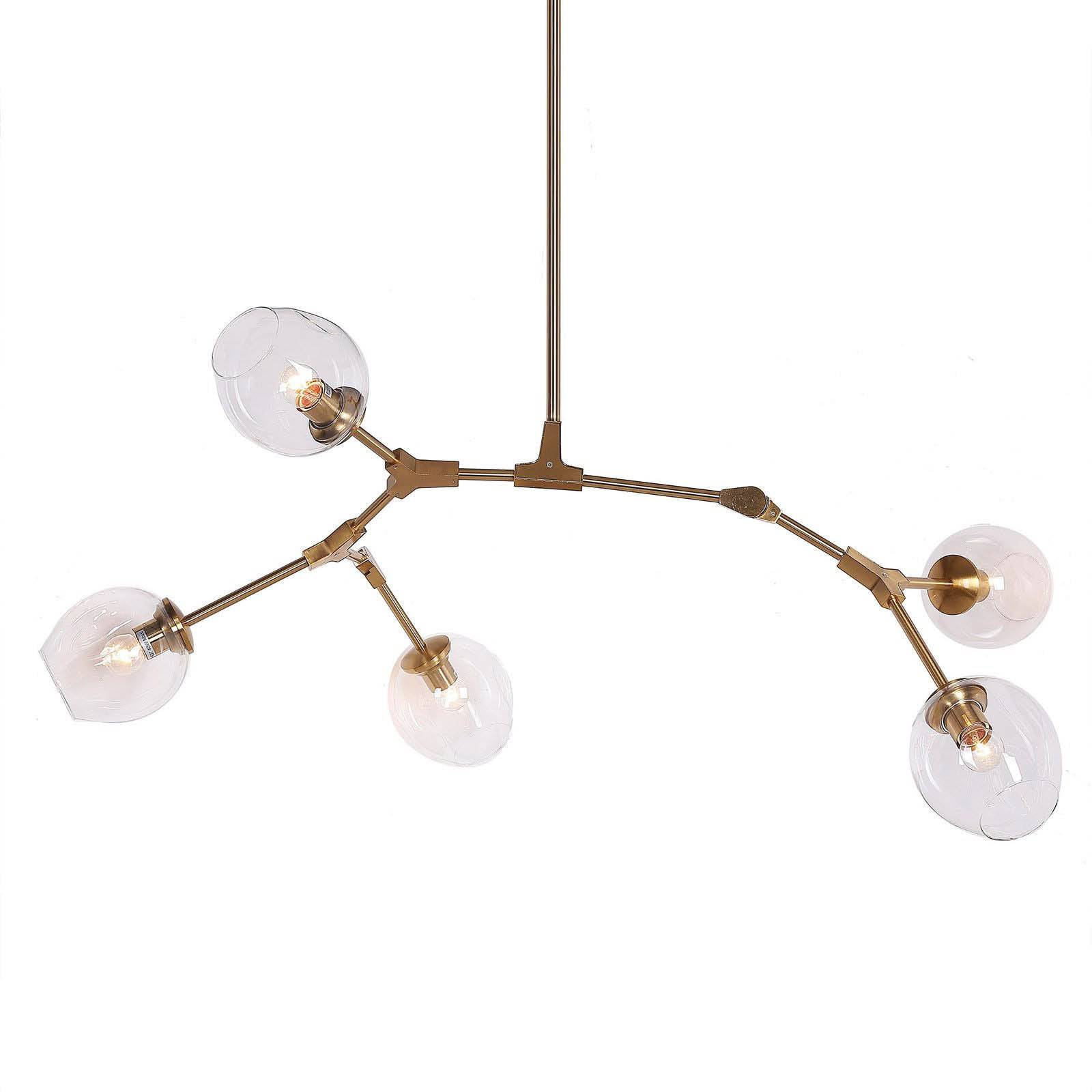 Branch 5 Bubble Chandelier Cy-Dd-275-5G -  Pendant Lamps - ebarza Furniture UAE | Shop Modern Furniture in Abu Dhabi & Dubai - مفروشات ايبازرا في الامارات | تسوق اثاث عصري وديكورات مميزة في دبي وابوظبي