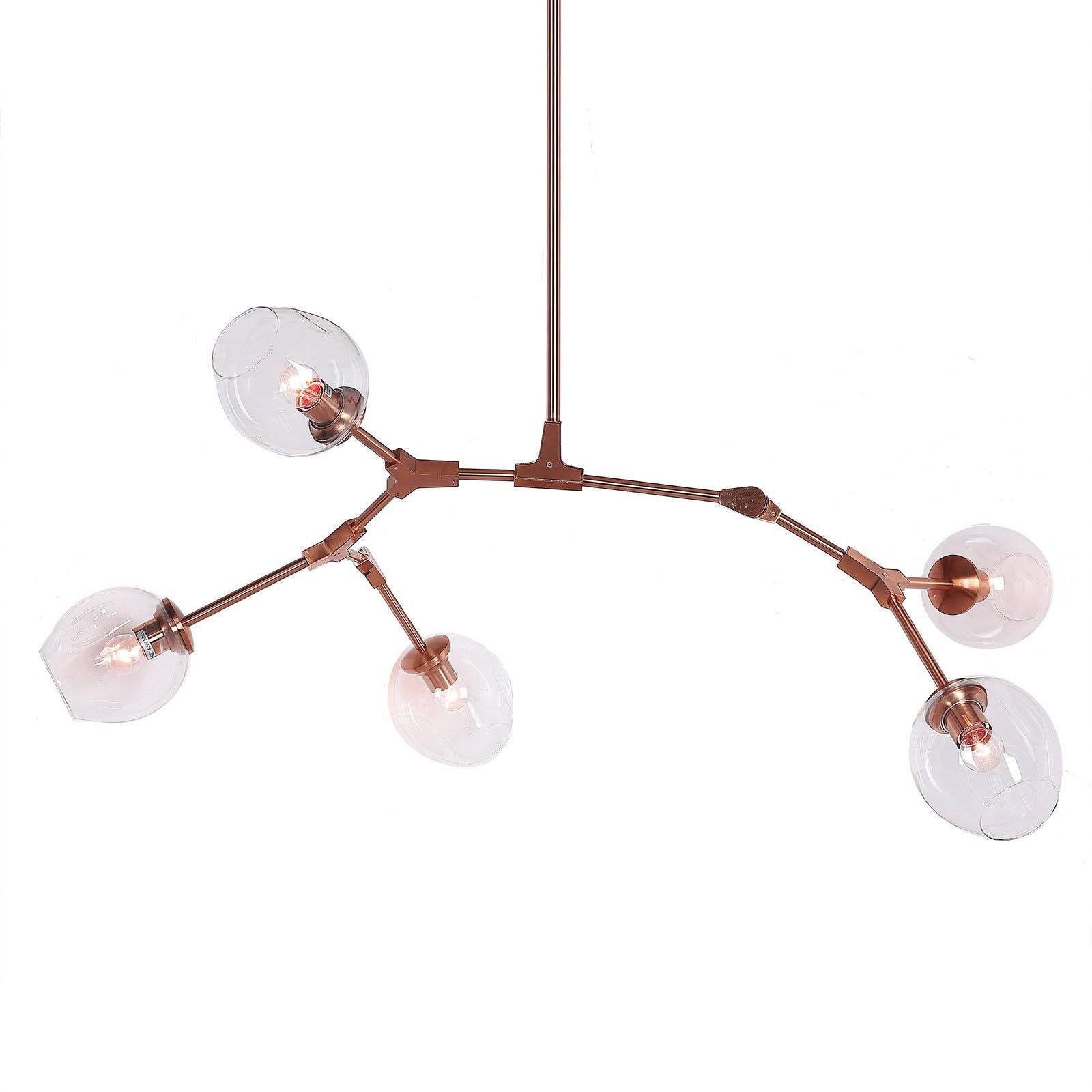 Branch 5 Bubble Chandelier  Cy-Dd-275-5Rg -  Pendant Lamps - ebarza Furniture UAE | Shop Modern Furniture in Abu Dhabi & Dubai - مفروشات ايبازرا في الامارات | تسوق اثاث عصري وديكورات مميزة في دبي وابوظبي