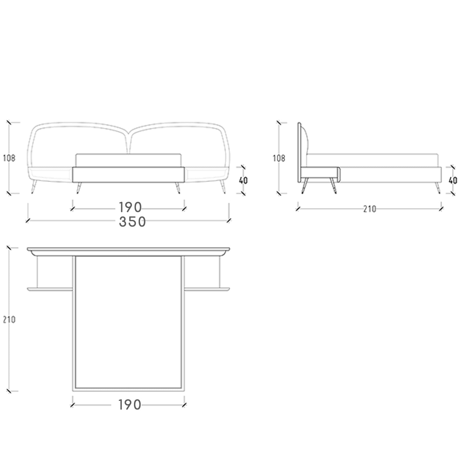 Bug Bedstead + 2 Nightstand Tables  Bug-Bed -  Bedroom Sets - ebarza Furniture UAE | Shop Modern Furniture in Abu Dhabi & Dubai - مفروشات ايبازرا في الامارات | تسوق اثاث عصري وديكورات مميزة في دبي وابوظبي