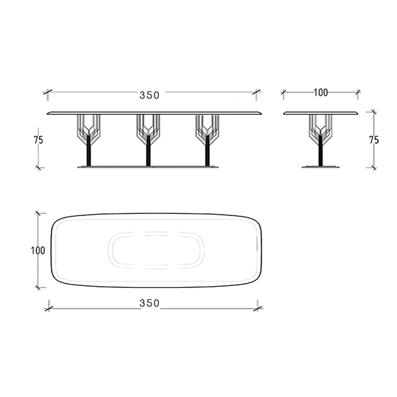 Bug Xl Dining Table Bug-350 -  Dining Tables - ebarza Furniture UAE | Shop Modern Furniture in Abu Dhabi & Dubai - مفروشات ايبازرا في الامارات | تسوق اثاث عصري وديكورات مميزة في دبي وابوظبي