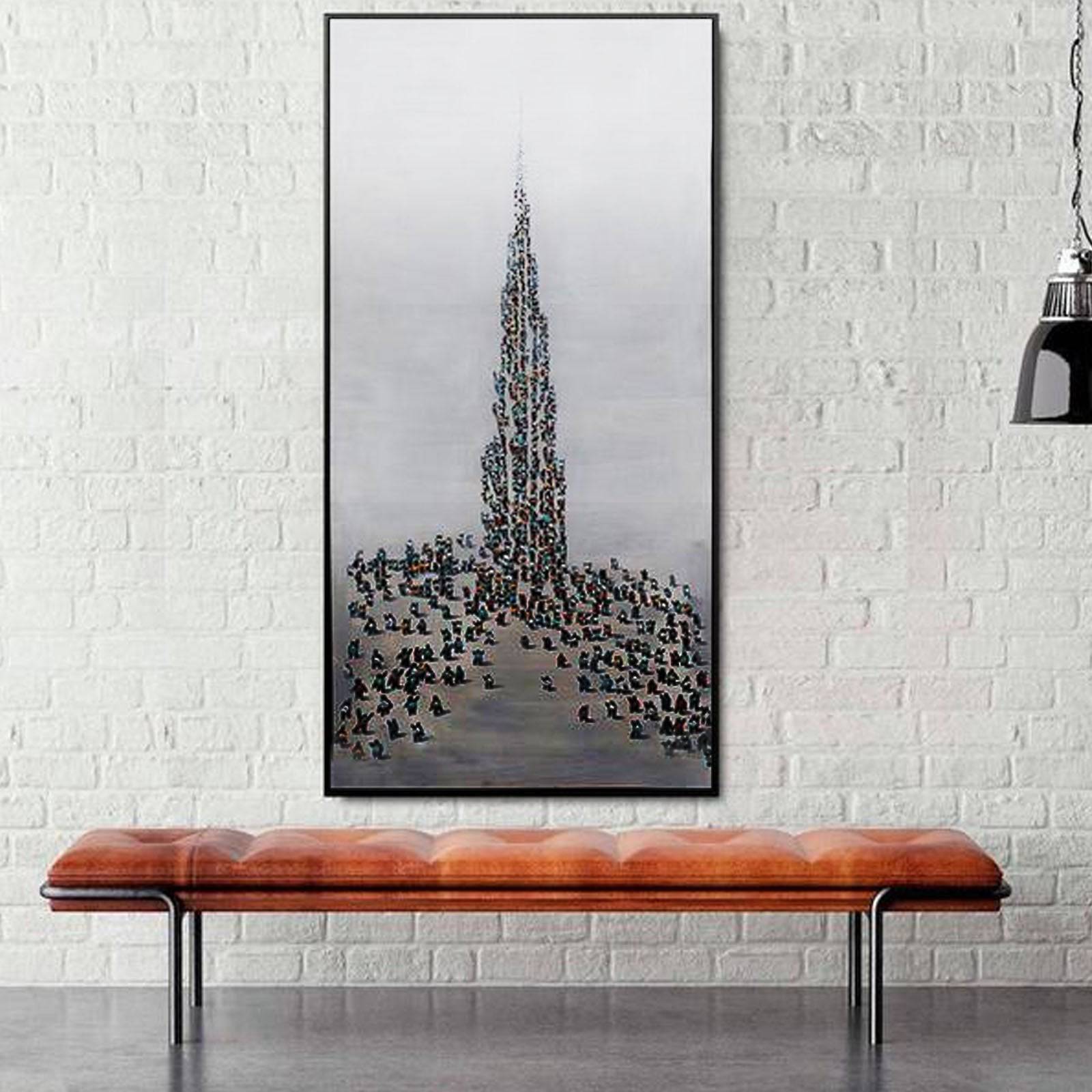 Burj Khalifa Hand Painted Dubai Art Painting 160X80 Cm Soap006 -  Paintings | 160x80 لوحة فنية مرسومة باليد سم - ebarza Furniture UAE | Shop Modern Furniture in Abu Dhabi & Dubai - مفروشات ايبازرا في الامارات | تسوق اثاث عصري وديكورات مميزة في دبي وابوظبي