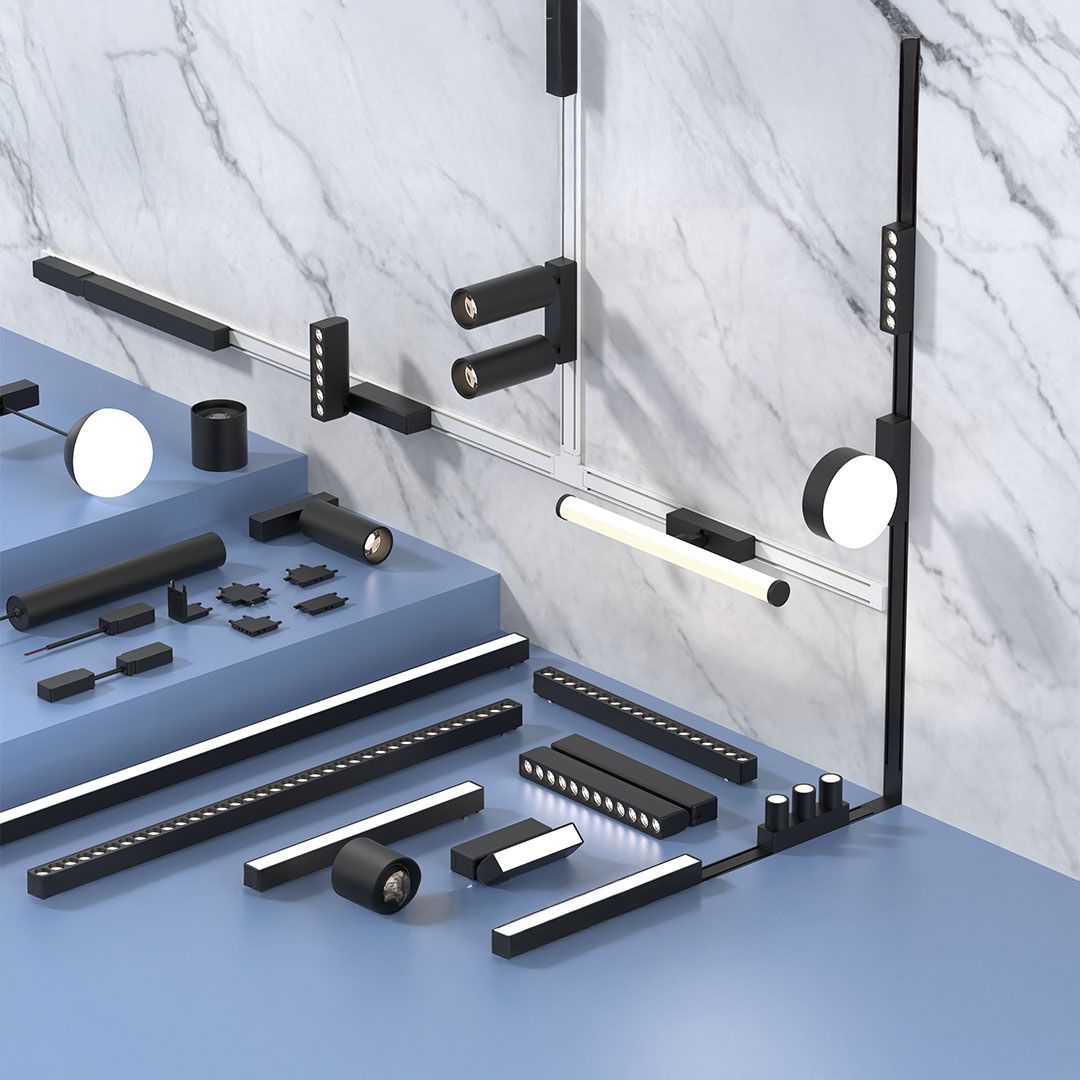 Cable Box For Ultra Thin Track Lighting YND26-CXH -  Smart Track Lighting - ebarza Furniture UAE | Shop Modern Furniture in Abu Dhabi & Dubai - مفروشات ايبازرا في الامارات | تسوق اثاث عصري وديكورات مميزة في دبي وابوظبي