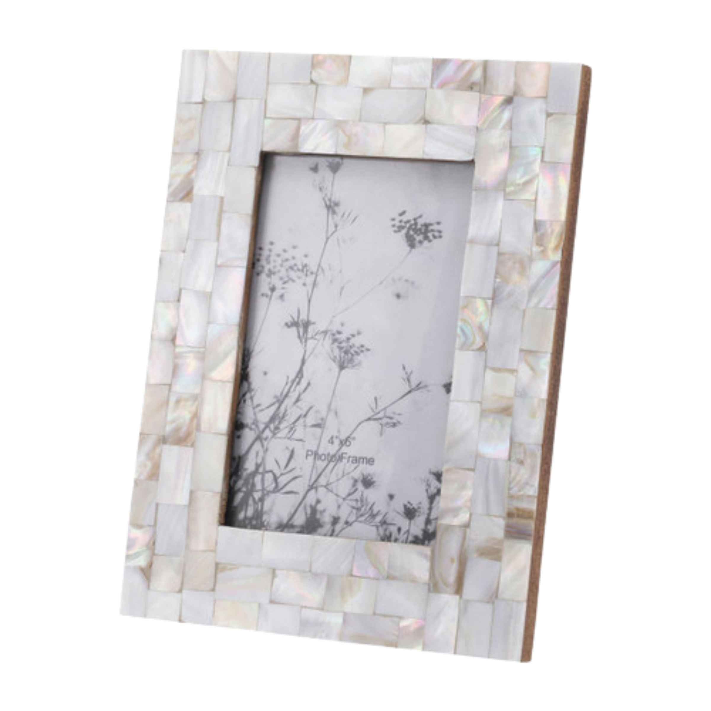 Capiz Design Resin Photo Frame 10 X 15Cm - Silver 16614-01 -  Photo Frames | برواز صور بتصميم راتينج من كابيز 10 × 15 سم - فضي - ebarza Furniture UAE | Shop Modern Furniture in Abu Dhabi & Dubai - مفروشات ايبازرا في الامارات | تسوق اثاث عصري وديكورات مميزة في دبي وابوظبي