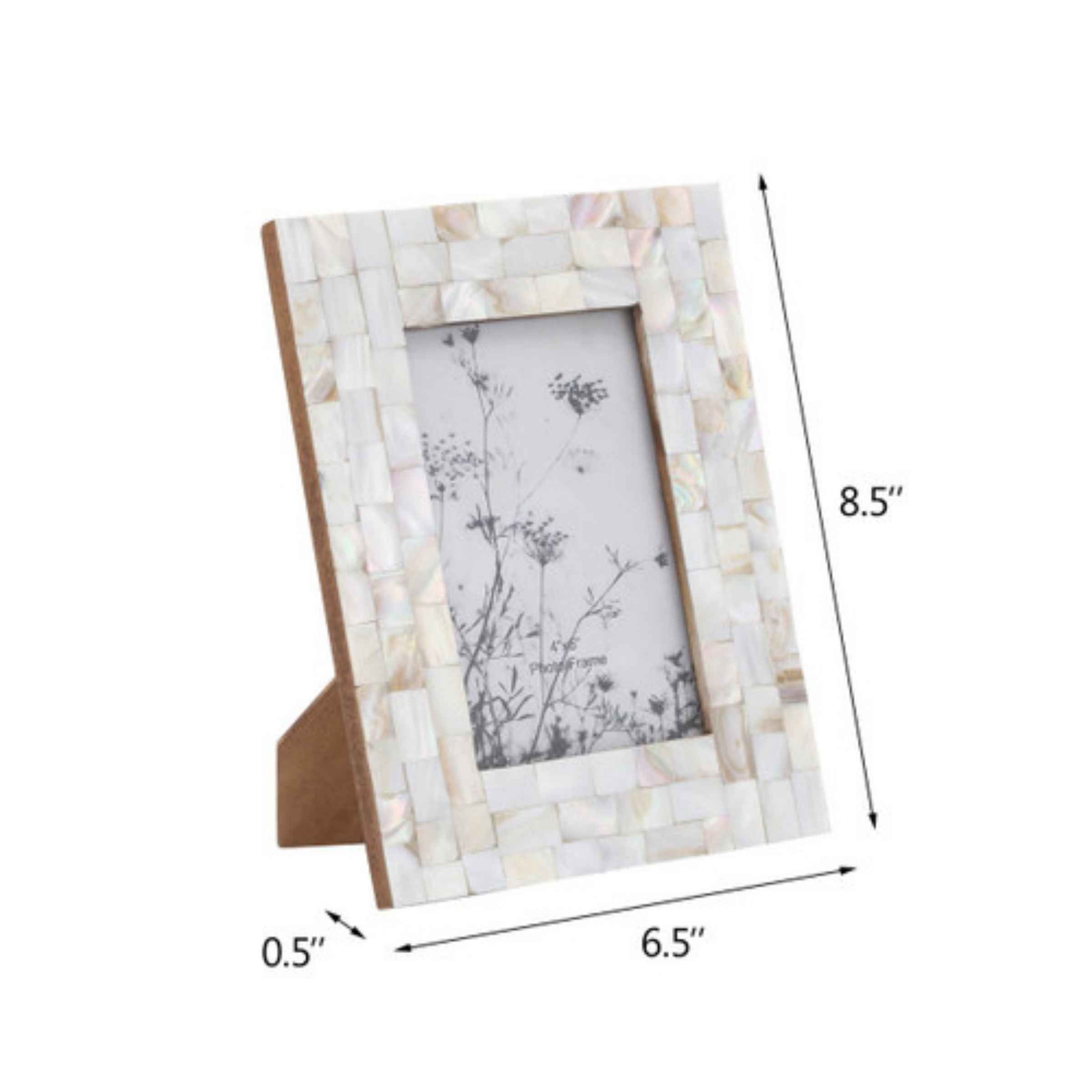 Capiz Design Resin Photo Frame 10 X 15Cm - Silver 16614-01 -  Photo Frames | برواز صور بتصميم راتينج من كابيز 10 × 15 سم - فضي - ebarza Furniture UAE | Shop Modern Furniture in Abu Dhabi & Dubai - مفروشات ايبازرا في الامارات | تسوق اثاث عصري وديكورات مميزة في دبي وابوظبي