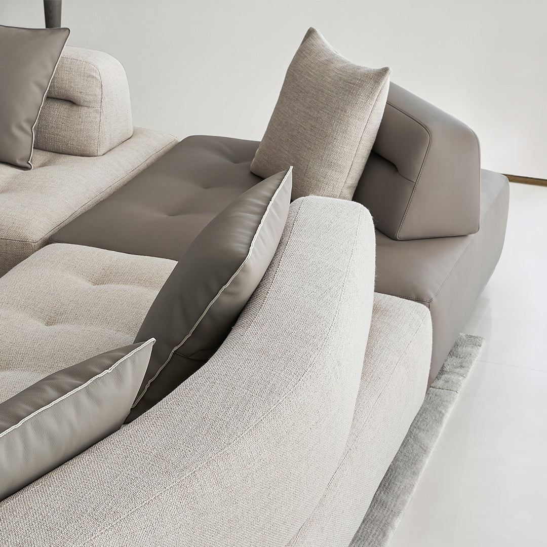 Carmilla Single Seater Module Without Arm - Leather - MSTV-S015-C1 -  Sofas - ebarza Furniture UAE | Shop Modern Furniture in Abu Dhabi & Dubai - مفروشات ايبازرا في الامارات | تسوق اثاث عصري وديكورات مميزة في دبي وابوظبي