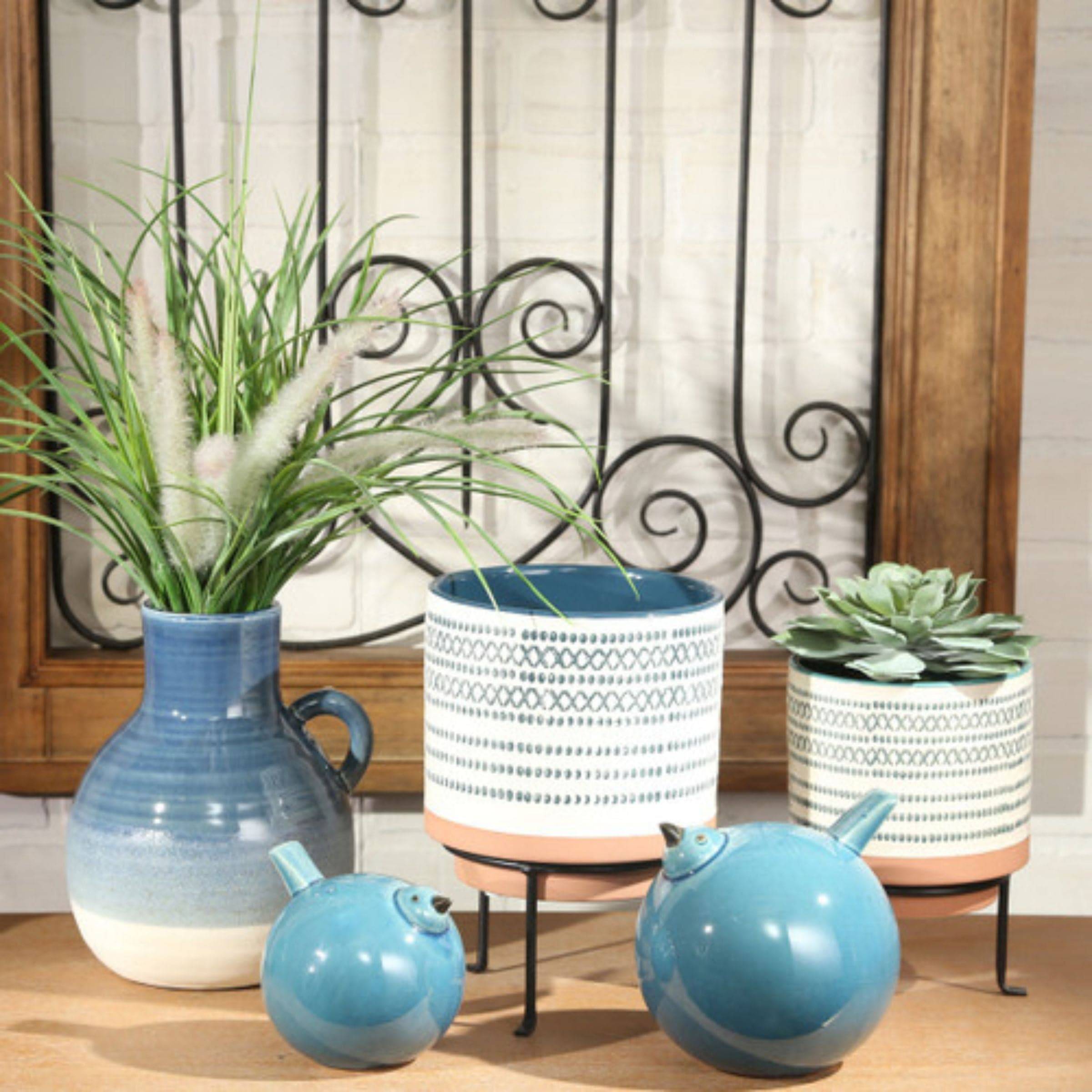 Ceramic Jug 22Cm 13919-04 -  Vases | ابريق سيراميك 22 سم - ebarza Furniture UAE | Shop Modern Furniture in Abu Dhabi & Dubai - مفروشات ايبازرا في الامارات | تسوق اثاث عصري وديكورات مميزة في دبي وابوظبي