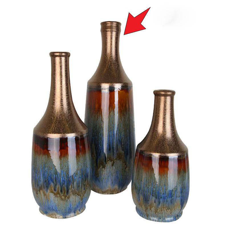 Ceramic Vase Fa-D1857A -  Vases - ebarza Furniture UAE | Shop Modern Furniture in Abu Dhabi & Dubai - مفروشات ايبازرا في الامارات | تسوق اثاث عصري وديكورات مميزة في دبي وابوظبي