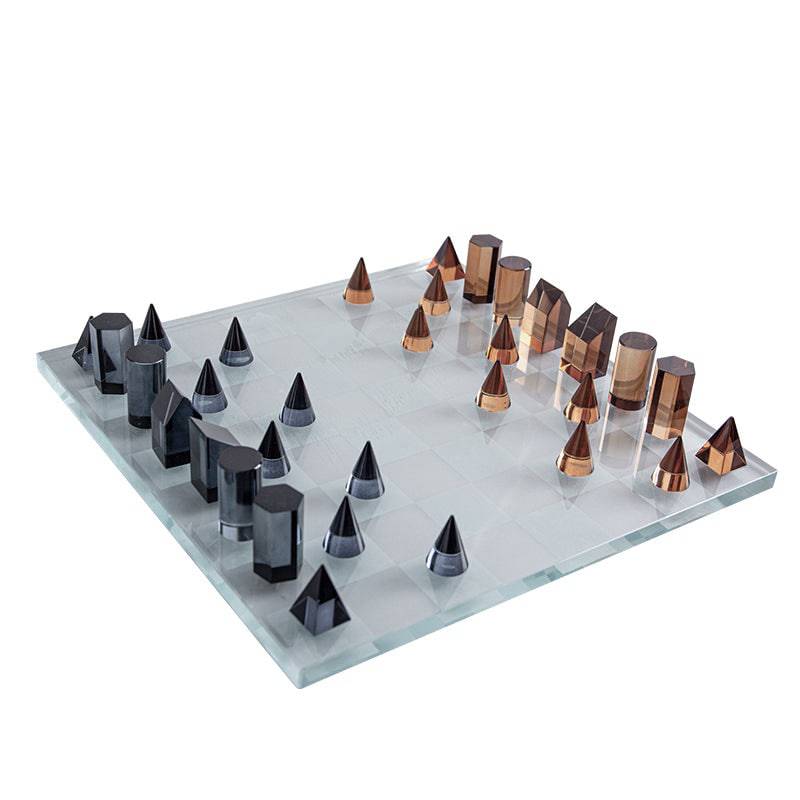 Chess Glass Decoration Fb-Sj2011 -  Home Decor Figurines | ديكور الشطرنج من الزجاج - ebarza Furniture UAE | Shop Modern Furniture in Abu Dhabi & Dubai - مفروشات ايبازرا في الامارات | تسوق اثاث عصري وديكورات مميزة في دبي وابوظبي