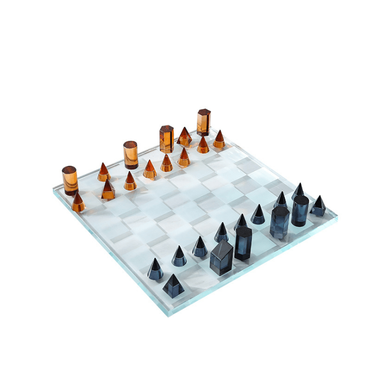 Chess Glass Decoration Fb-Sj2011 -  Home Decor Figurines | ديكور الشطرنج من الزجاج - ebarza Furniture UAE | Shop Modern Furniture in Abu Dhabi & Dubai - مفروشات ايبازرا في الامارات | تسوق اثاث عصري وديكورات مميزة في دبي وابوظبي