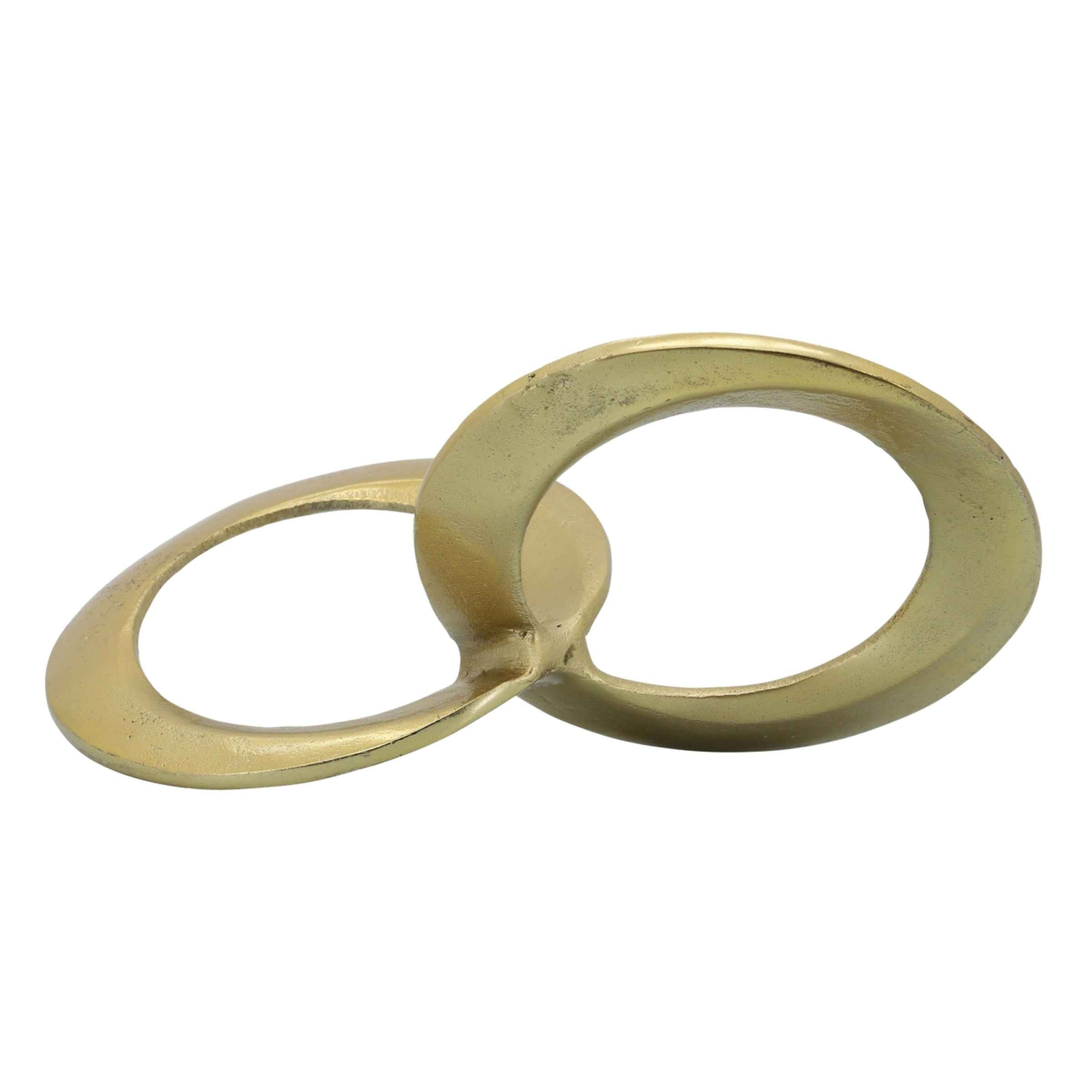 Circle Metal Links 30 Cm - Gold 16155-01 -  Home Decor Figurines | وصلات معدنية دائرية 30 سم - ذهبي - ebarza Furniture UAE | Shop Modern Furniture in Abu Dhabi & Dubai - مفروشات ايبازرا في الامارات | تسوق اثاث عصري وديكورات مميزة في دبي وابوظبي