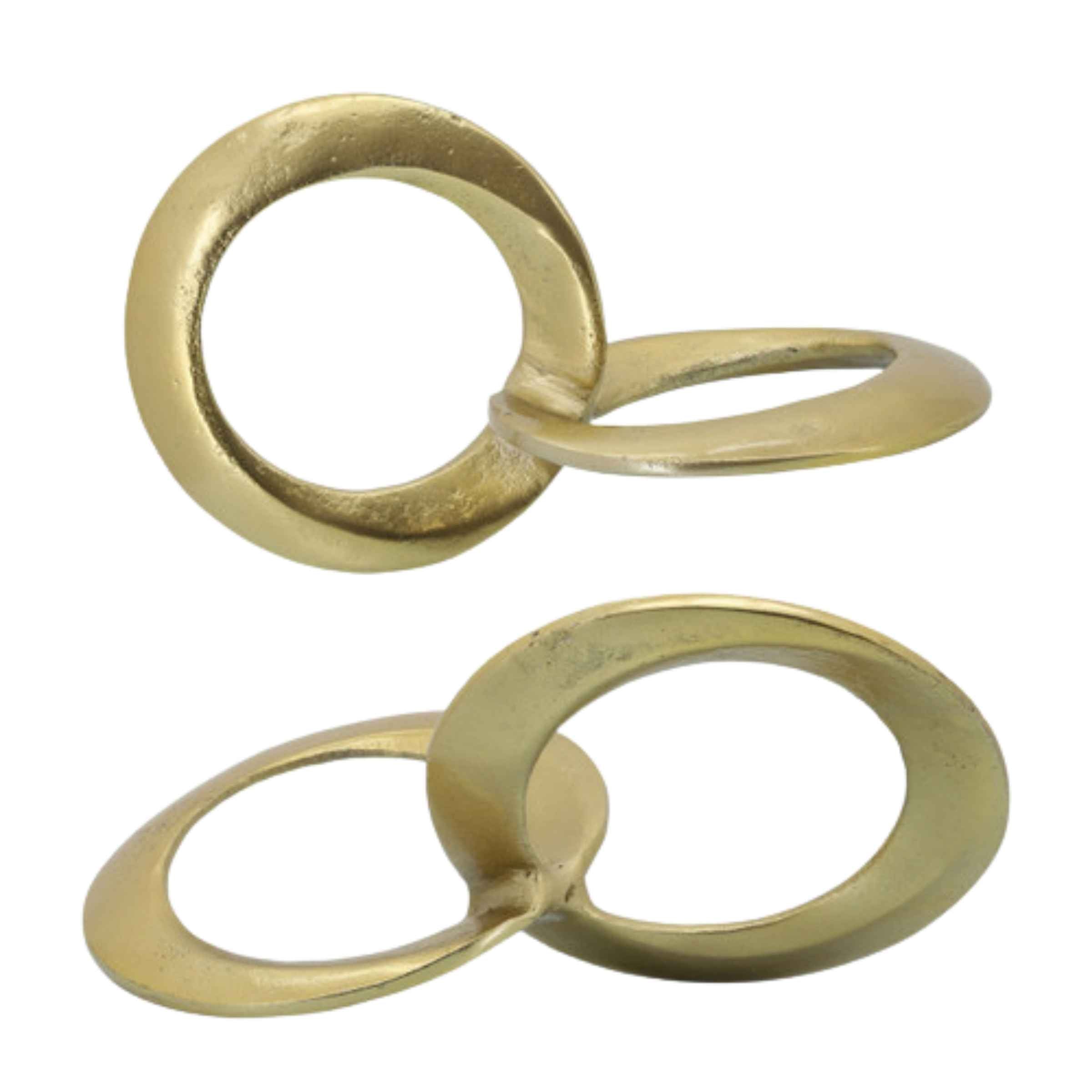 Circle Metal Links 30 Cm - Gold 16155-01 -  Home Decor Figurines | وصلات معدنية دائرية 30 سم - ذهبي - ebarza Furniture UAE | Shop Modern Furniture in Abu Dhabi & Dubai - مفروشات ايبازرا في الامارات | تسوق اثاث عصري وديكورات مميزة في دبي وابوظبي