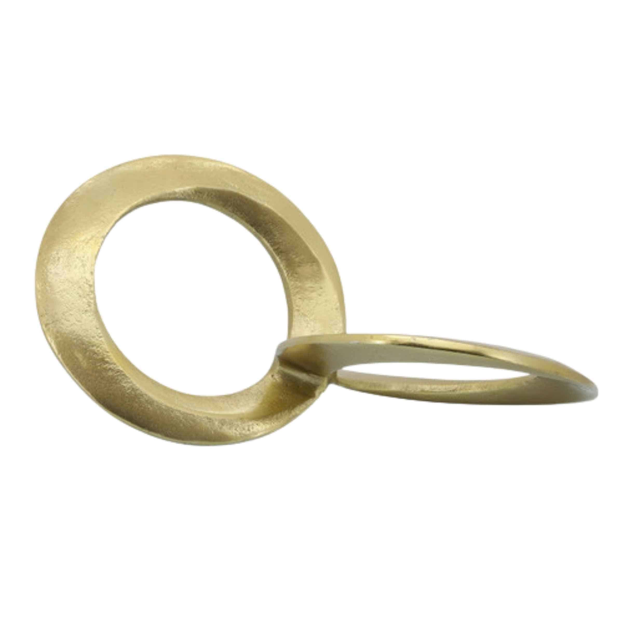 Circle Metal Links 30 Cm - Gold 16155-01 -  Home Decor Figurines | وصلات معدنية دائرية 30 سم - ذهبي - ebarza Furniture UAE | Shop Modern Furniture in Abu Dhabi & Dubai - مفروشات ايبازرا في الامارات | تسوق اثاث عصري وديكورات مميزة في دبي وابوظبي