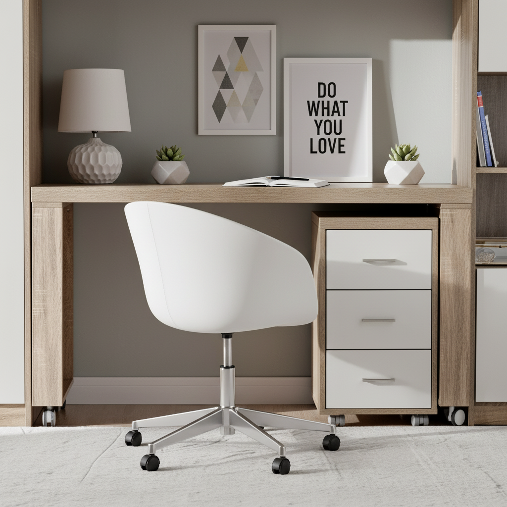 Classic Plastic & Aluminum  Office Chair  Of-Pc-125E Seat-W -  Office Chairs - ebarza Furniture UAE | Shop Modern Furniture in Abu Dhabi & Dubai - مفروشات ايبازرا في الامارات | تسوق اثاث عصري وديكورات مميزة في دبي وابوظبي