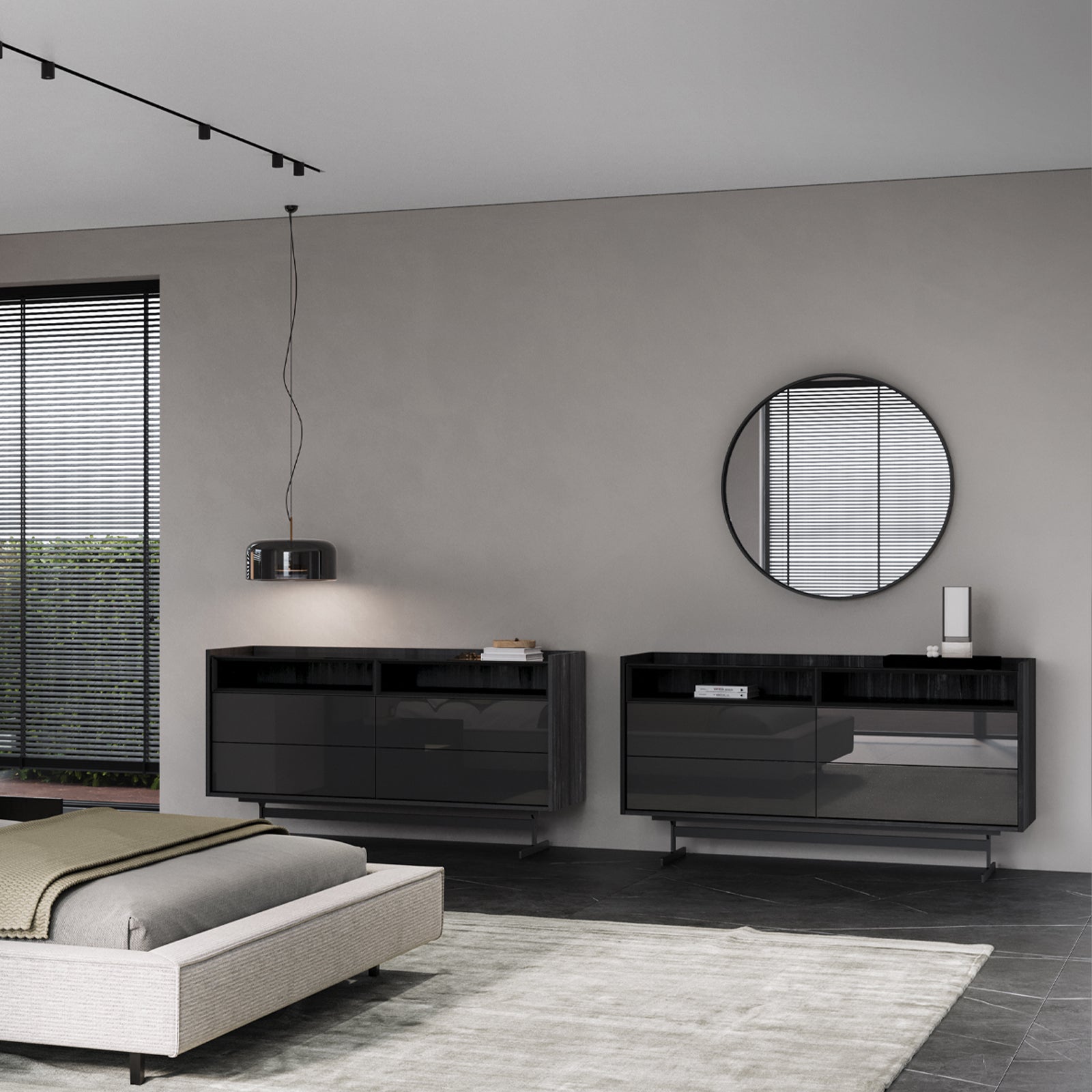 Display Item - Collection Grey Dresser And Mirror YLCG-DM-YAS -  DISPLAY ITEM - ebarza Furniture UAE | Shop Modern Furniture in Abu Dhabi & Dubai - مفروشات ايبازرا في الامارات | تسوق اثاث عصري وديكورات مميزة في دبي وابوظبي