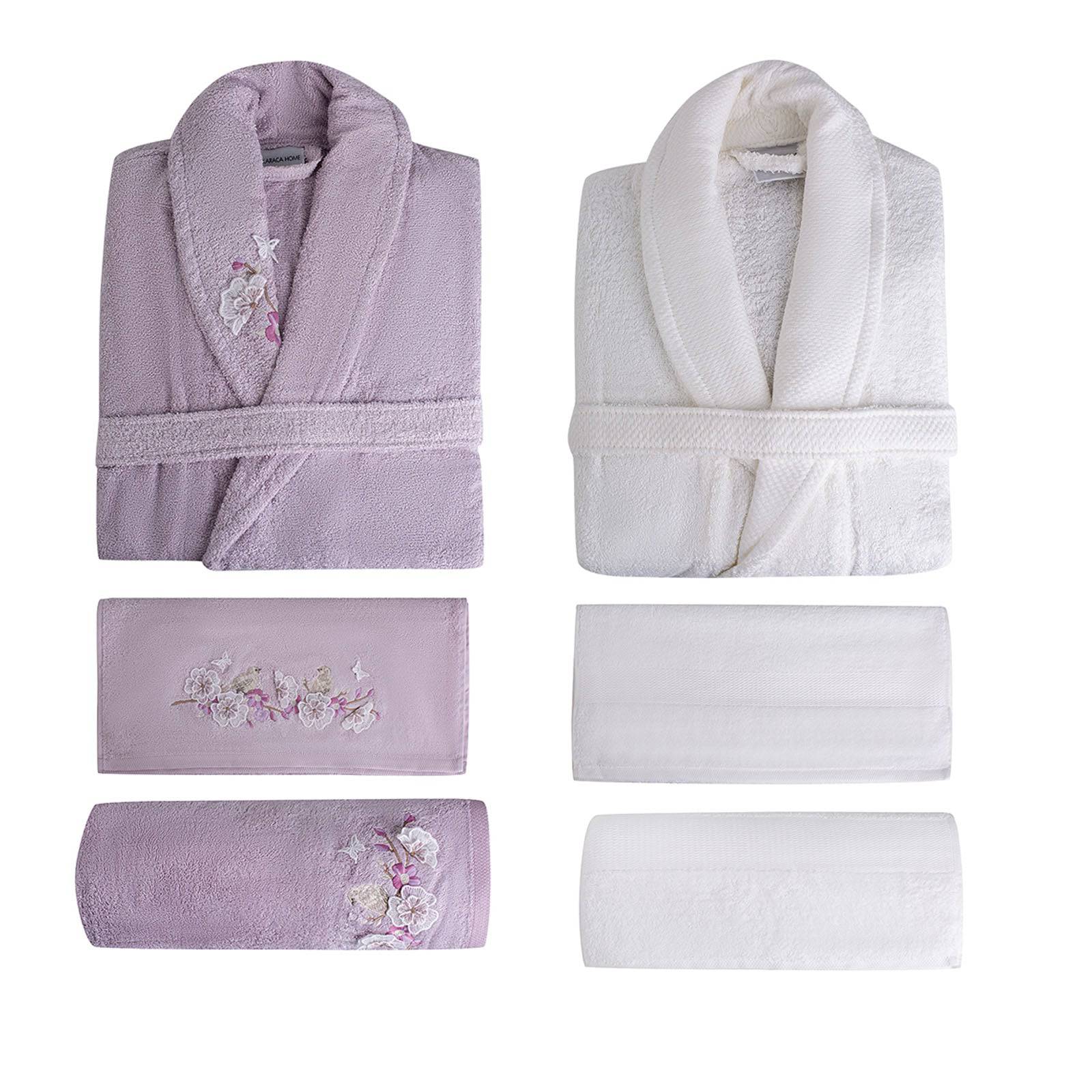 Cordelia 3D Nakisli  Set  200.15.01.0053 -  Bathrobe Sets - ebarza Furniture UAE | Shop Modern Furniture in Abu Dhabi & Dubai - مفروشات ايبازرا في الامارات | تسوق اثاث عصري وديكورات مميزة في دبي وابوظبي