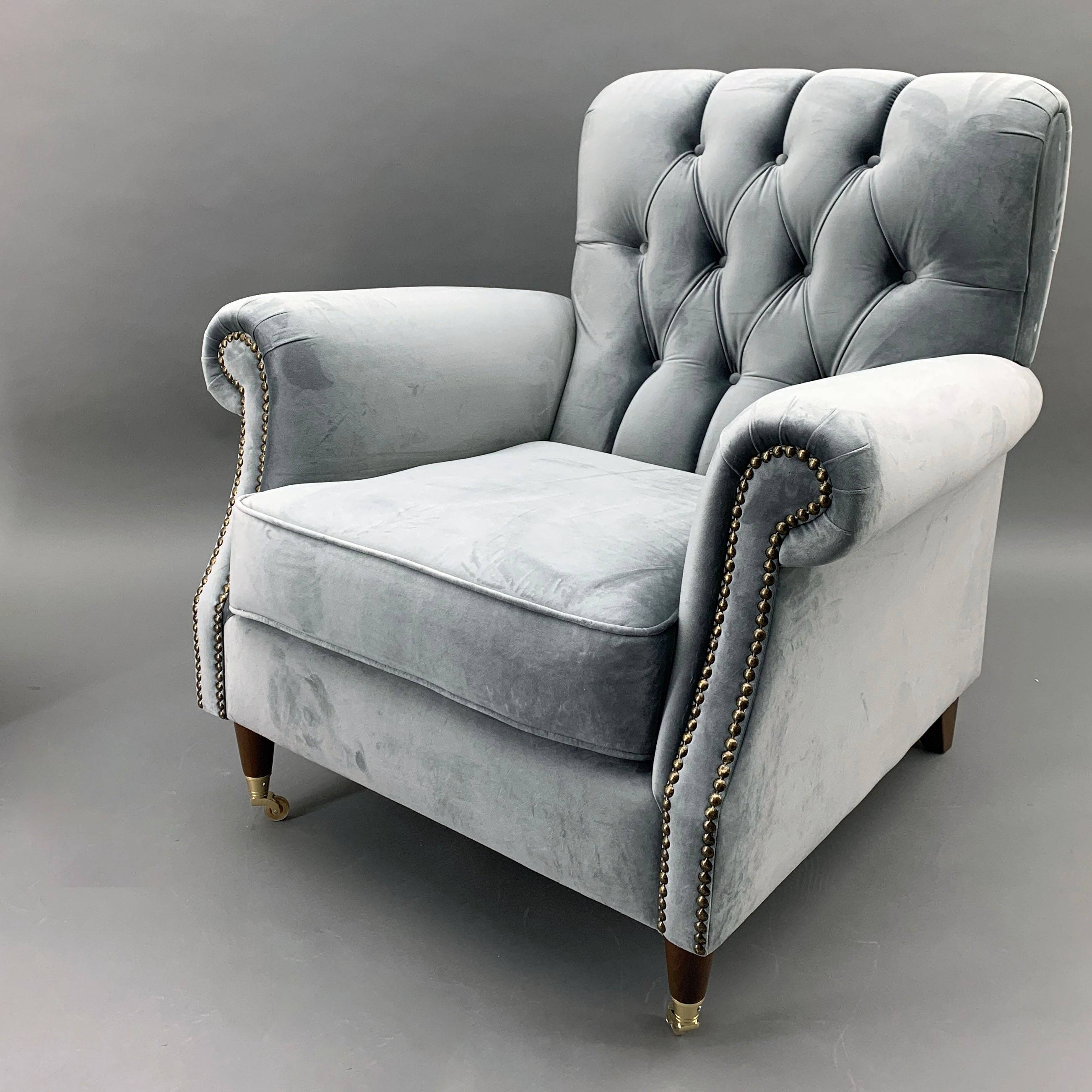 Corleone Armchair Lounge Bergere-Ege20( Cupon Grey ) -  Armchairs | كرسي بذراعين من كورليوني - ebarza Furniture UAE | Shop Modern Furniture in Abu Dhabi & Dubai - مفروشات ايبازرا في الامارات | تسوق اثاث عصري وديكورات مميزة في دبي وابوظبي