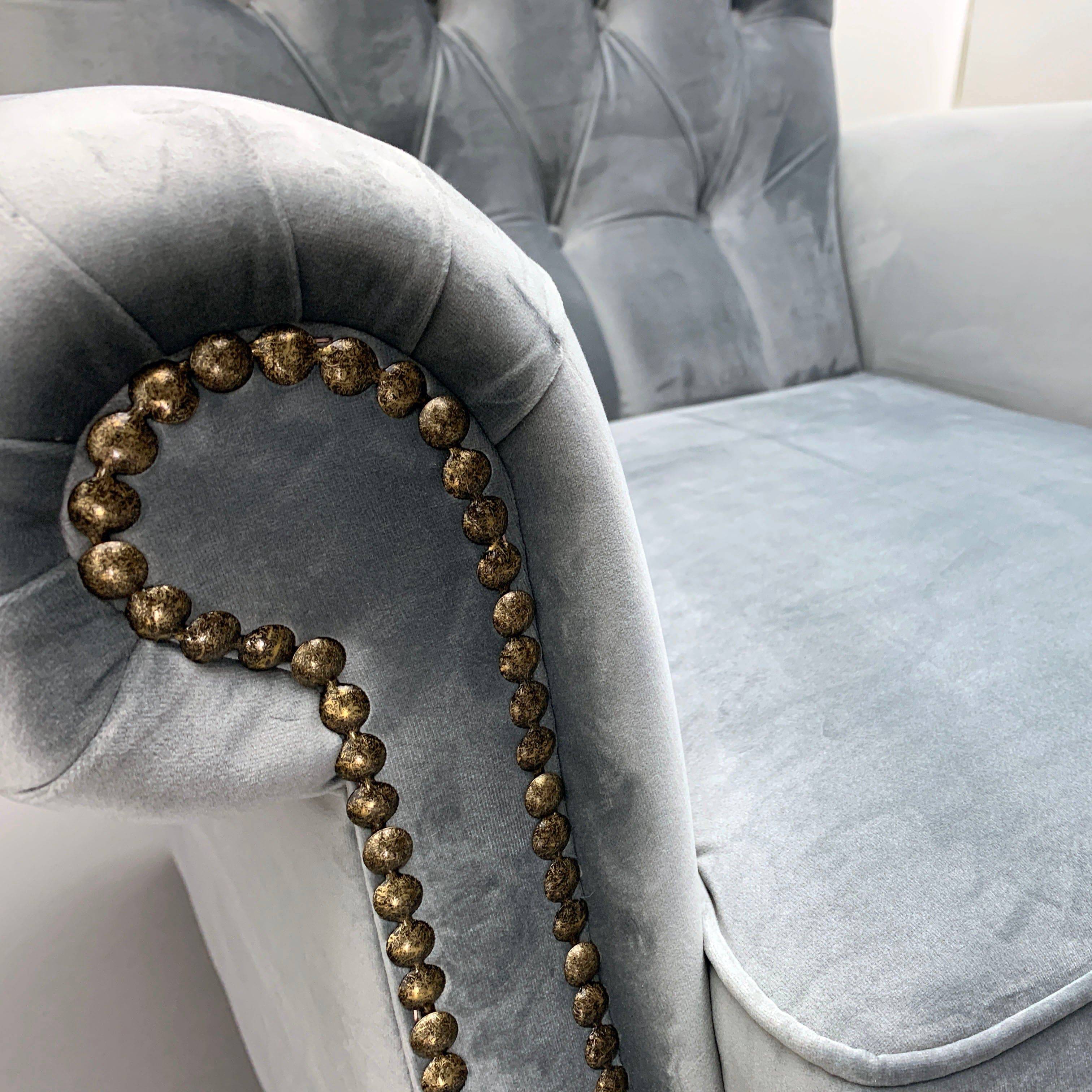 Corleone Armchair Lounge Bergere-Ege20( Cupon Grey ) -  Armchairs | كرسي بذراعين من كورليوني - ebarza Furniture UAE | Shop Modern Furniture in Abu Dhabi & Dubai - مفروشات ايبازرا في الامارات | تسوق اثاث عصري وديكورات مميزة في دبي وابوظبي