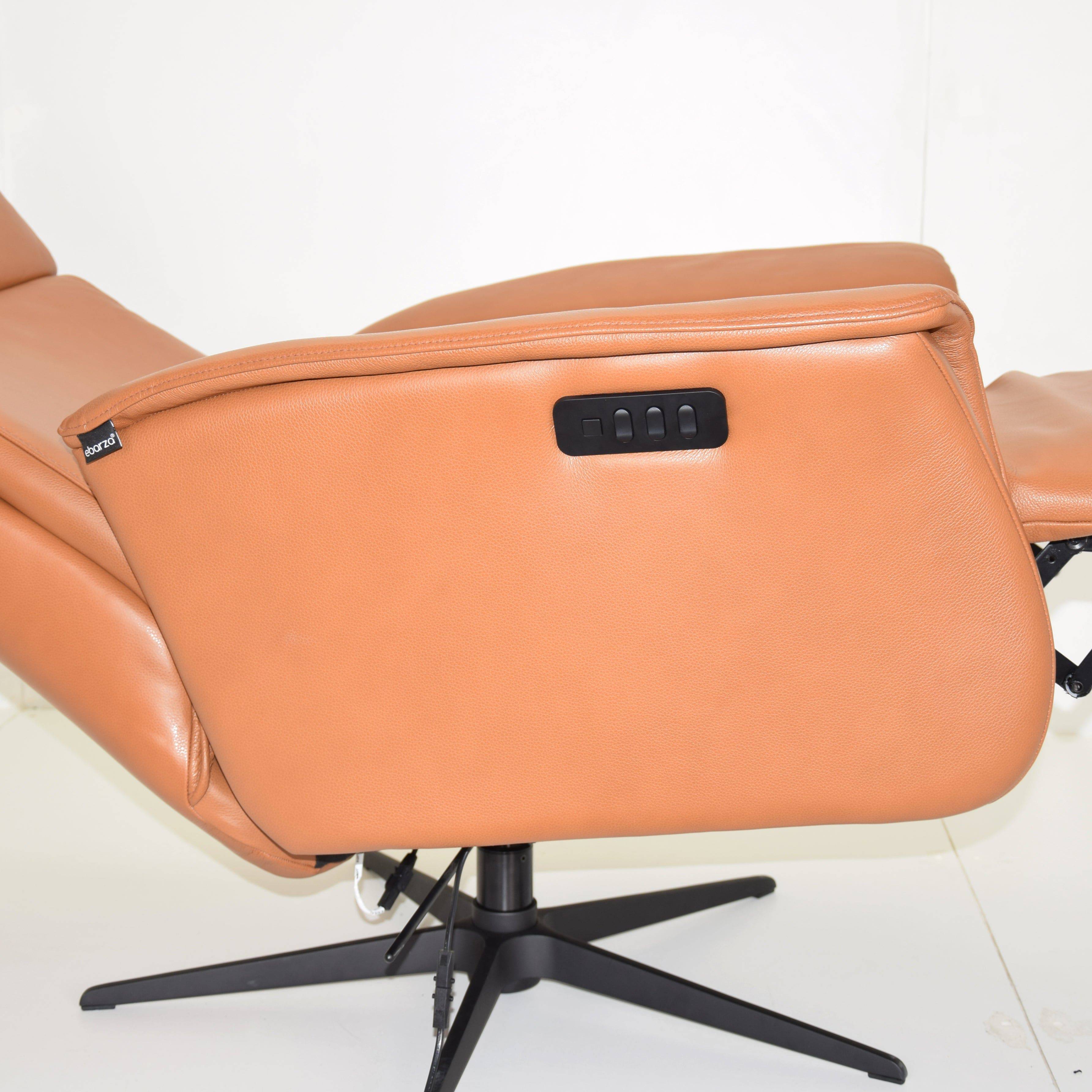 Corvette Relaxing Swivel And Electric Orange Recliner Lounge Chair Hkp-8007Mf3El3Gl-Br-376 -  Lounge Chairs | الاسترخاء كرسي استرخاء دوار وكهربائي - ebarza Furniture UAE | Shop Modern Furniture in Abu Dhabi & Dubai - مفروشات ايبازرا في الامارات | تسوق اثاث عصري وديكورات مميزة في دبي وابوظبي