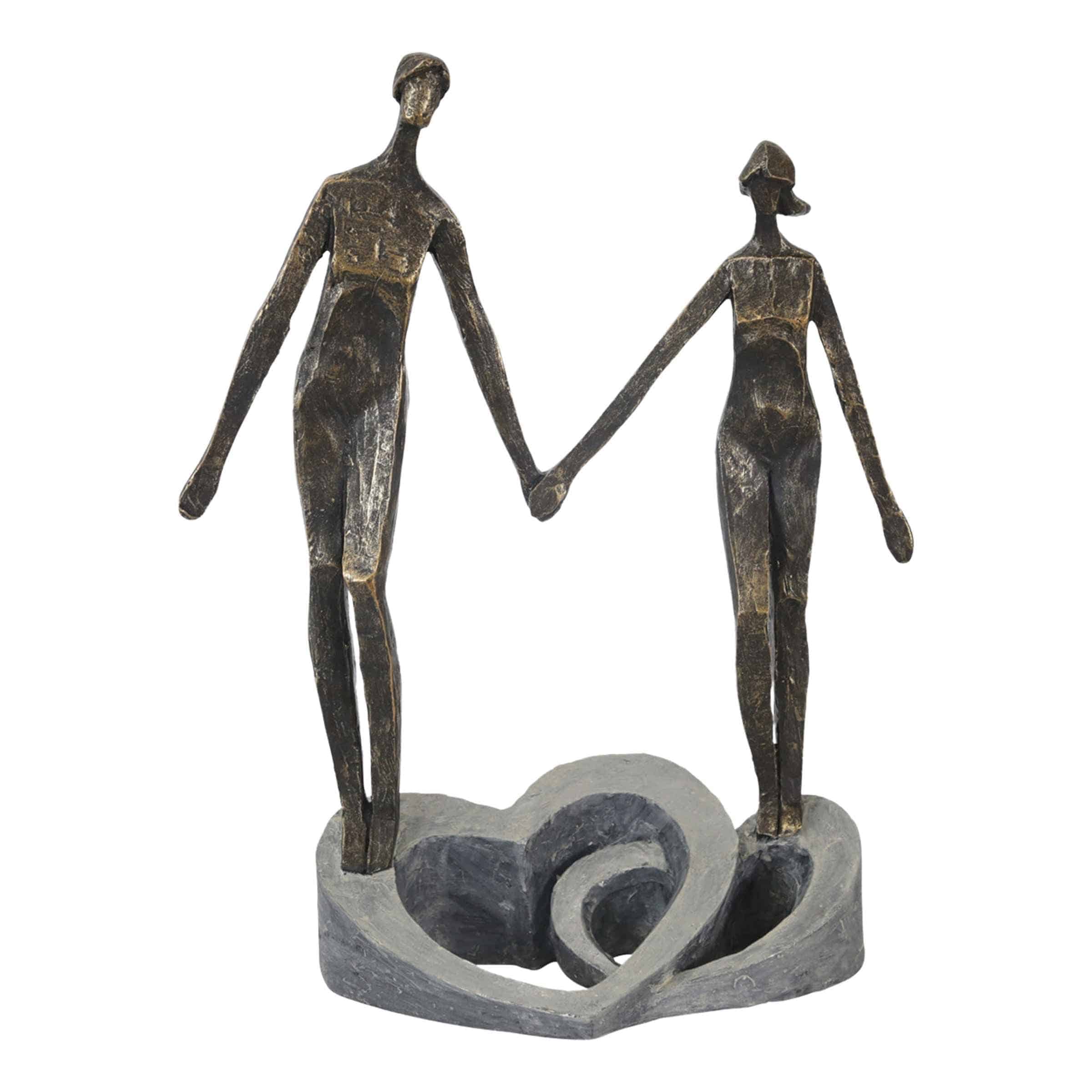 Couple Holding Hands 33 Cm - Bronze 14879 -  Home Decor Figurines | للزوجين ممسكتين اليدين 33 سم - برونزي - ebarza Furniture UAE | Shop Modern Furniture in Abu Dhabi & Dubai - مفروشات ايبازرا في الامارات | تسوق اثاث عصري وديكورات مميزة في دبي وابوظبي