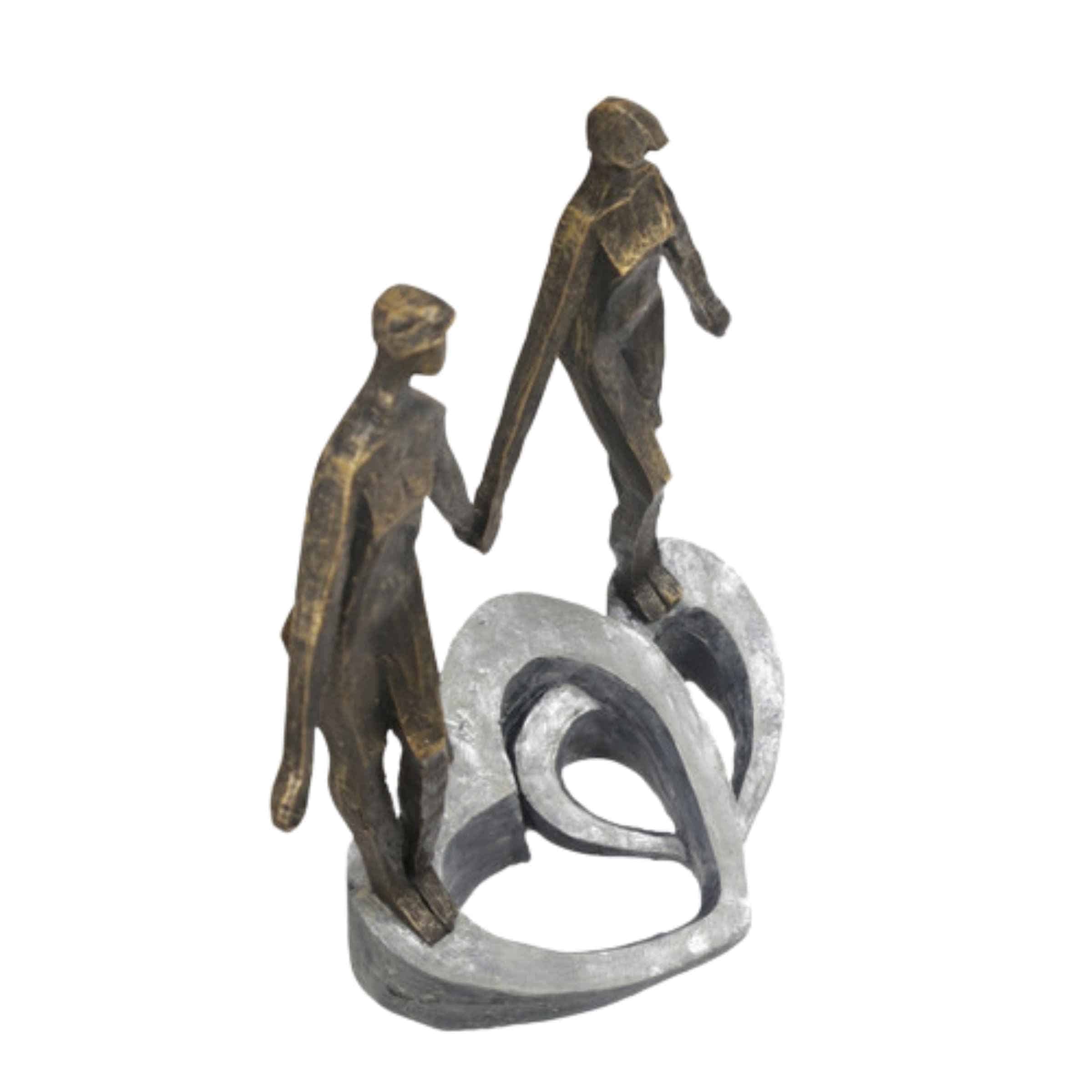 Couple Holding Hands 33 Cm - Bronze 14879 -  Home Decor Figurines | للزوجين ممسكتين اليدين 33 سم - برونزي - ebarza Furniture UAE | Shop Modern Furniture in Abu Dhabi & Dubai - مفروشات ايبازرا في الامارات | تسوق اثاث عصري وديكورات مميزة في دبي وابوظبي