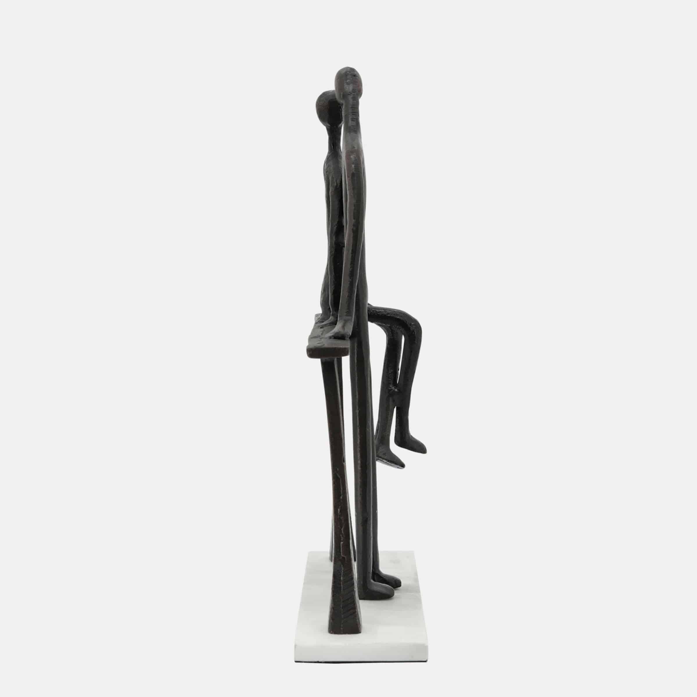 Couple Sitting, Black Metal 16183 -  Home Decor Figurines | جلوس الزوجين ، معدن أسود - ebarza Furniture UAE | Shop Modern Furniture in Abu Dhabi & Dubai - مفروشات ايبازرا في الامارات | تسوق اثاث عصري وديكورات مميزة في دبي وابوظبي