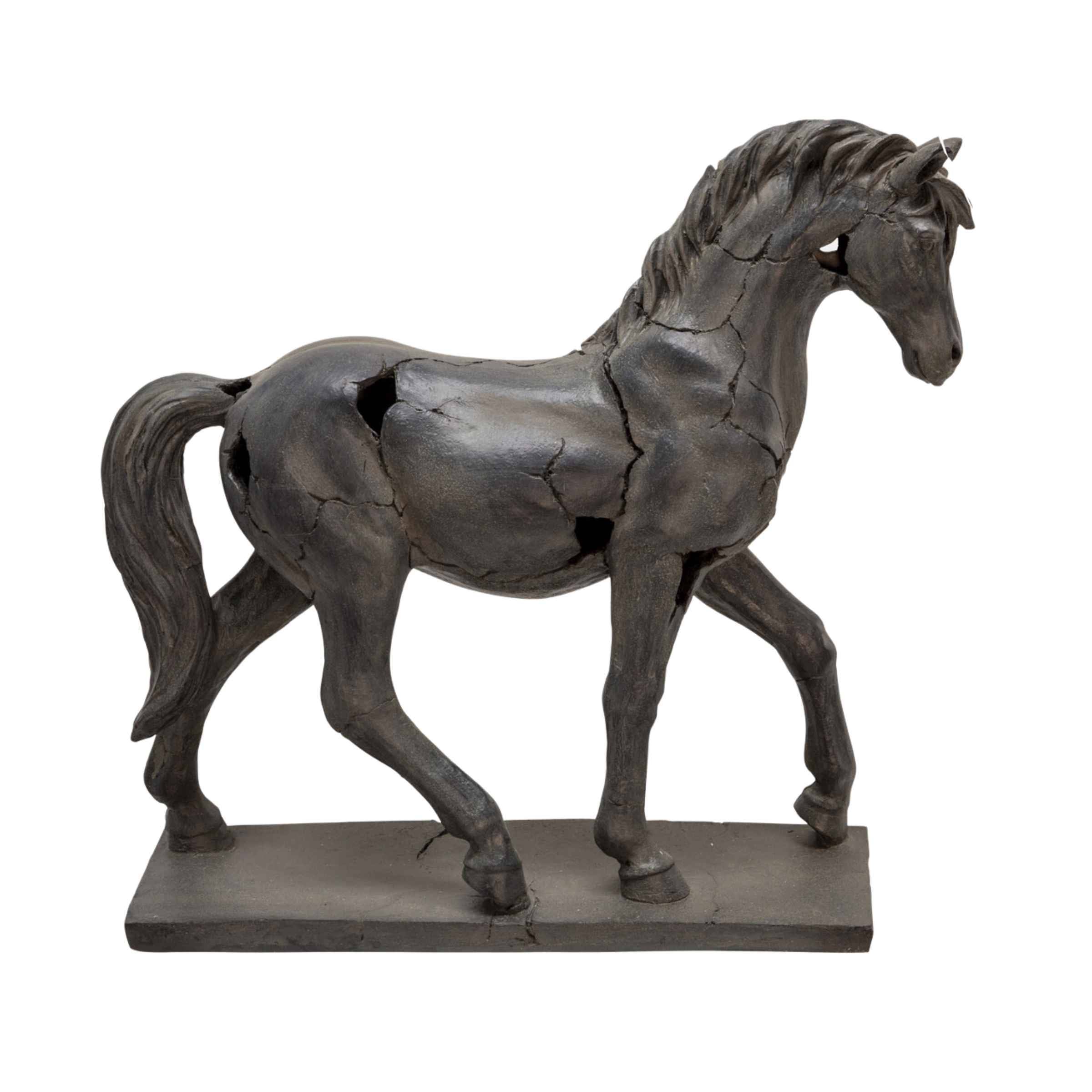 Cracked Horse Sculpture 13622-02 -  Home Decor Figurines | تمثال الحصان المتصدع - ebarza Furniture UAE | Shop Modern Furniture in Abu Dhabi & Dubai - مفروشات ايبازرا في الامارات | تسوق اثاث عصري وديكورات مميزة في دبي وابوظبي