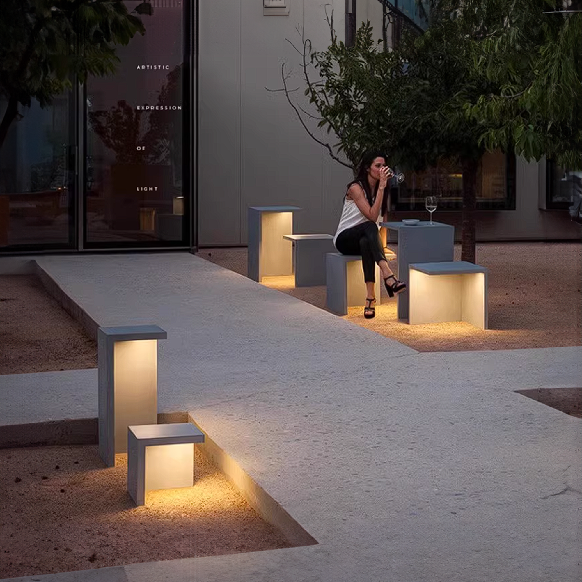 Cree Outdoor Lamp MO-7009W -  Outdoor lightings - ebarza Furniture UAE | Shop Modern Furniture in Abu Dhabi & Dubai - مفروشات ايبازرا في الامارات | تسوق اثاث عصري وديكورات مميزة في دبي وابوظبي