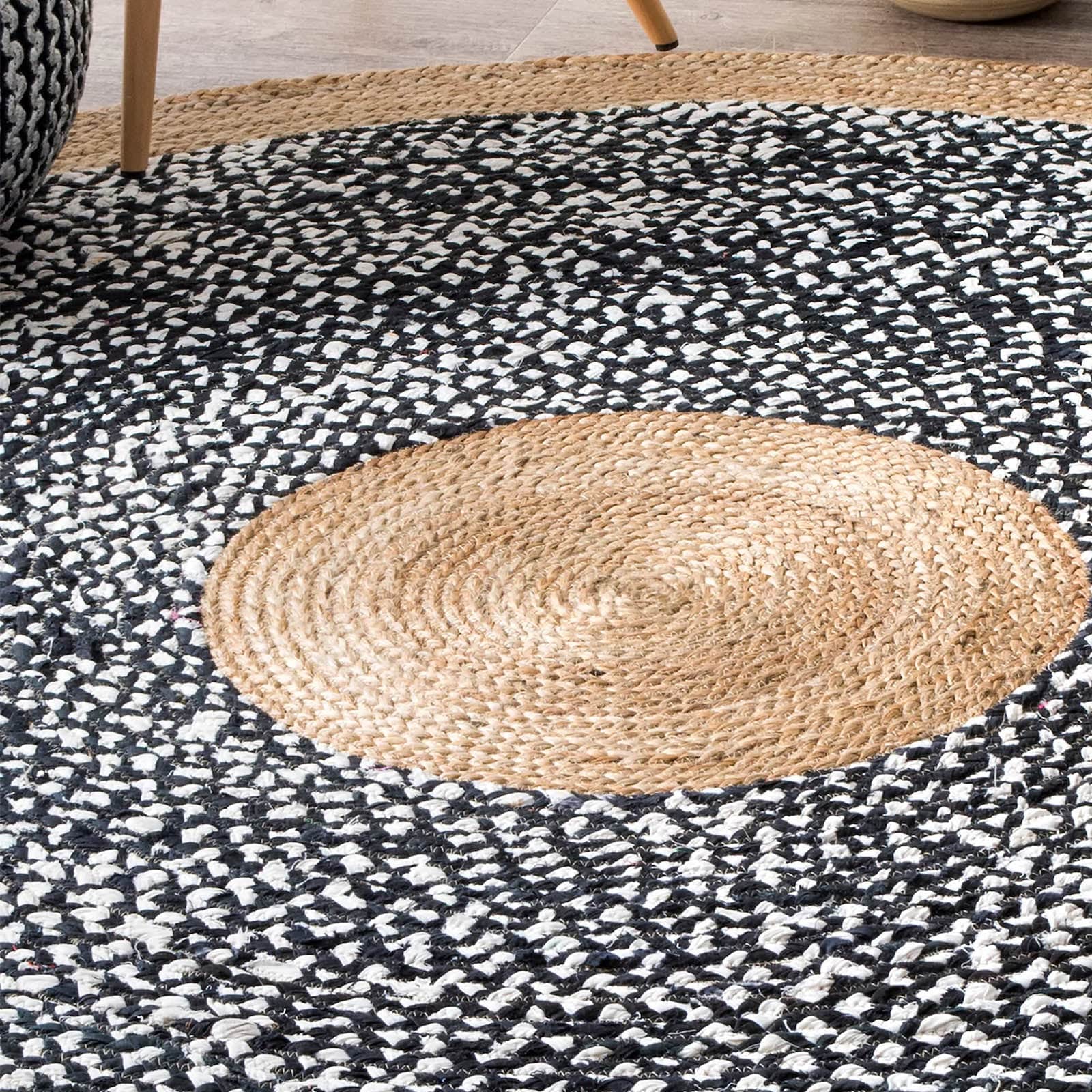 D250 Cm Braided Round Handmade Wool Rug Jh-2350-Xl -  Rugs | سجادة صوف دائرية مجدولة 250 سم - ebarza Furniture UAE | Shop Modern Furniture in Abu Dhabi & Dubai - مفروشات ايبازرا في الامارات | تسوق اثاث عصري وديكورات مميزة في دبي وابوظبي