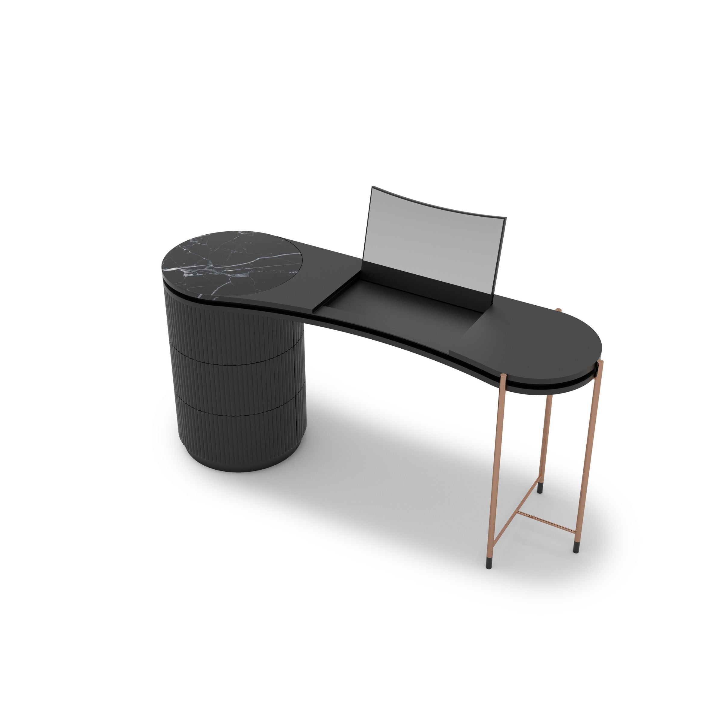 Display Item - Dali Marble Dresser + Mirror Nakheel -  DISPLAY ITEM - ebarza Furniture UAE | Shop Modern Furniture in Abu Dhabi & Dubai - مفروشات ايبازرا في الامارات | تسوق اثاث عصري وديكورات مميزة في دبي وابوظبي