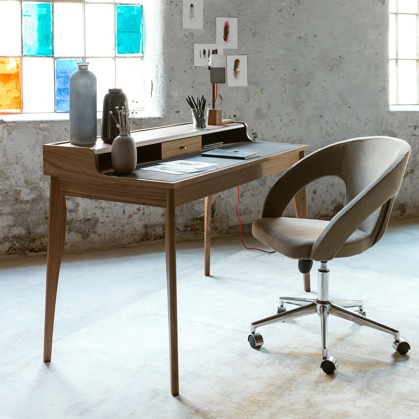 Davinci Desk Davinci-001 -  Office Desks - ebarza Furniture UAE | Shop Modern Furniture in Abu Dhabi & Dubai - مفروشات ايبازرا في الامارات | تسوق اثاث عصري وديكورات مميزة في دبي وابوظبي