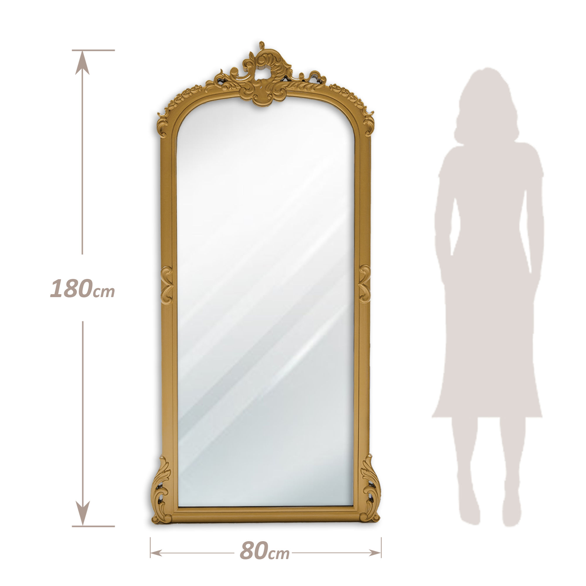 Decorative Mirror OA-80114 -  Mirrors - ebarza Furniture UAE | Shop Modern Furniture in Abu Dhabi & Dubai - مفروشات ايبازرا في الامارات | تسوق اثاث عصري وديكورات مميزة في دبي وابوظبي