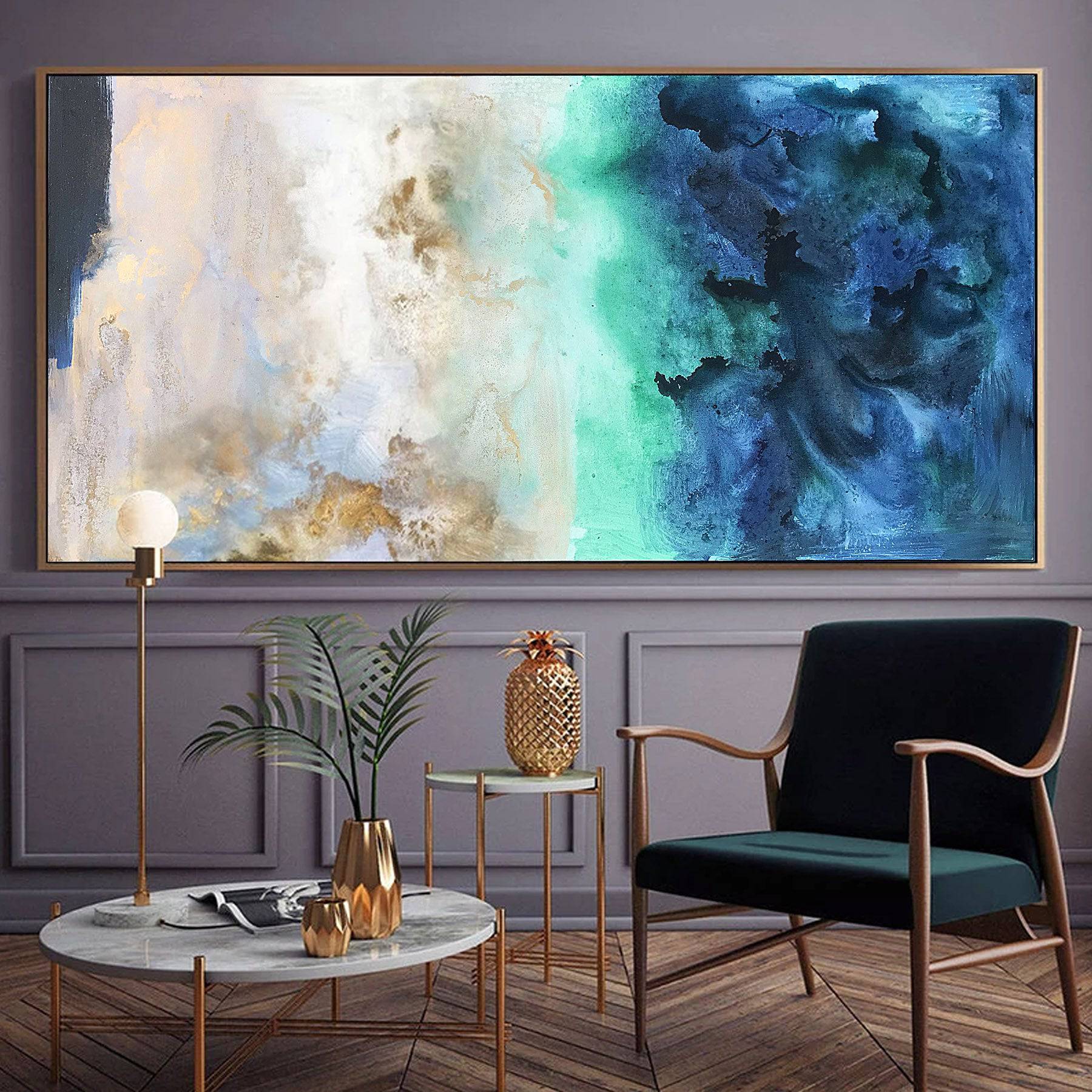 AS IS - Deep Coast Hand Painted Art Painting With Frame 160X80 Cm Soap0059 B00111-G -  DISPLAY ITEM - ebarza Furniture UAE | Shop Modern Furniture in Abu Dhabi & Dubai - مفروشات ايبازرا في الامارات | تسوق اثاث عصري وديكورات مميزة في دبي وابوظبي